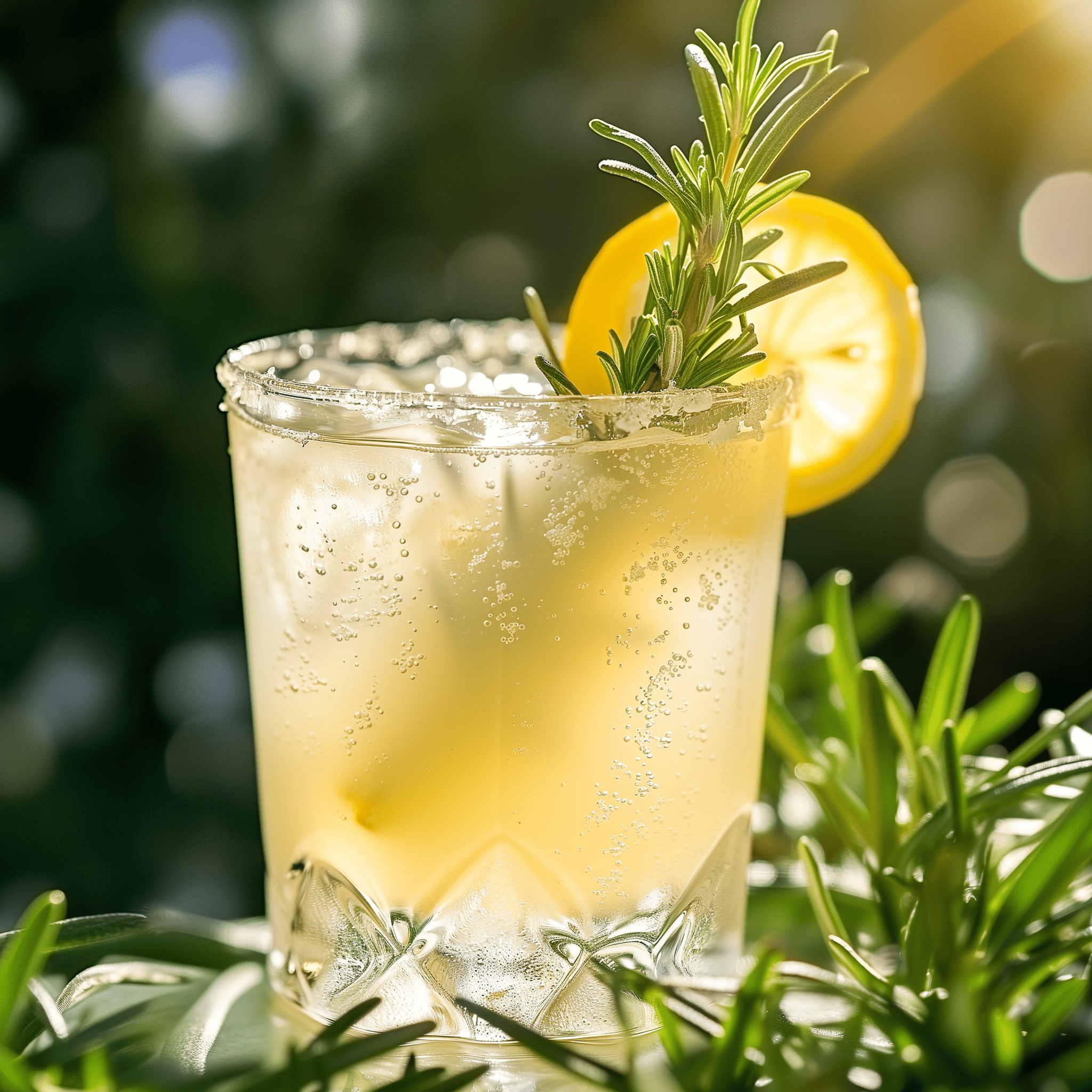Lemon Refresher Receta - El Lemon Refresher es una mezcla armoniosa de ácido y dulce, con una ligera efervescencia del agua con gas y un sutil matiz herbal del romero. Es refrescante, picante y tiene un final limpio que deja el paladar vigorizado.