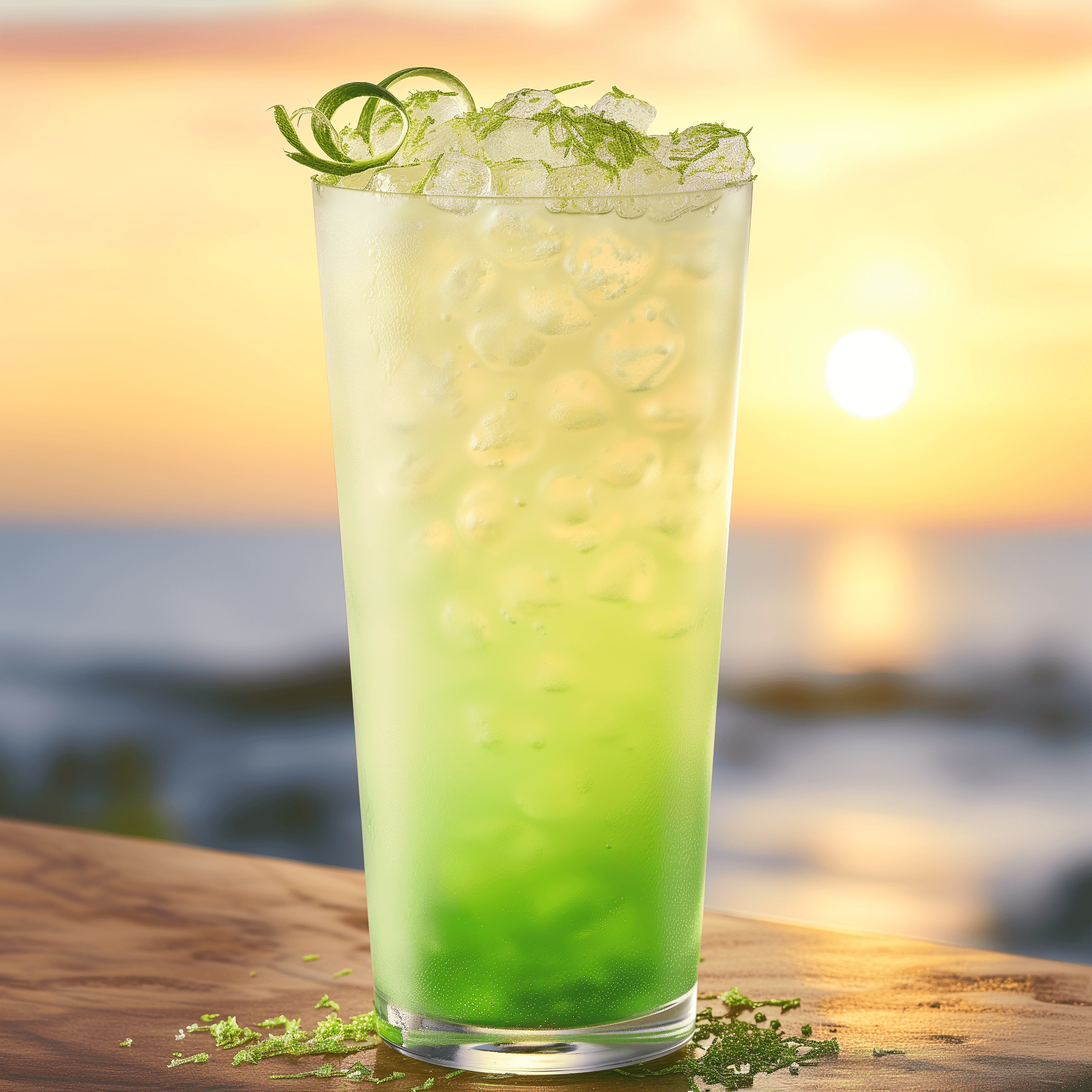 Lime Crush Cocktail Recipe - The Lime Crush is a delightful mix of tart and sweet, with the zesty lime providing a refreshing sour kick that is perfectly balanced by the subtle sweetness of the sugar and the effervescence of the lemonade. The vodka adds a clean, crisp spirituous note without overpowering the drink, making it an invigorating and easy-to-drink cocktail.