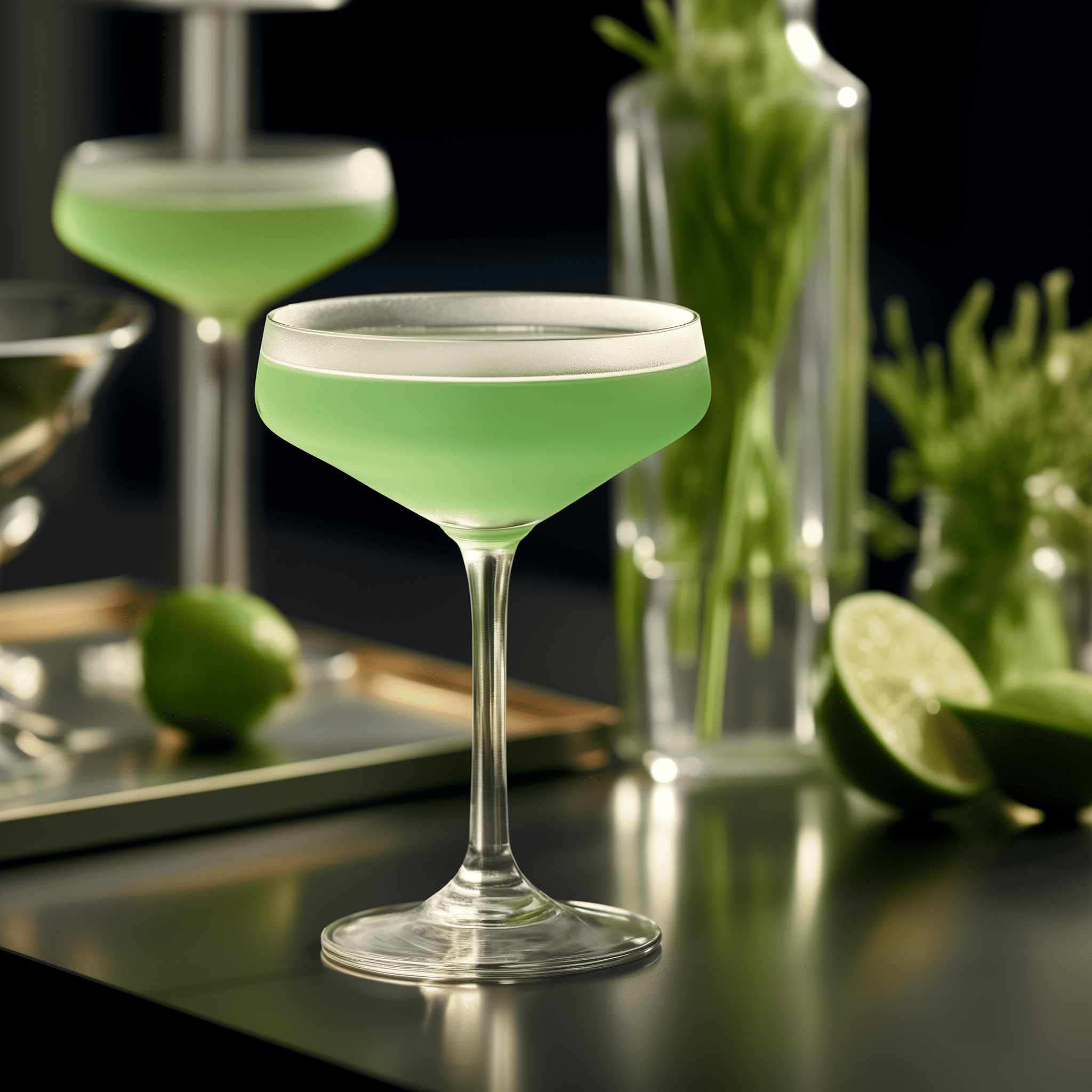 Lumiere Cocktail Recipe - The Lumiere cocktail offers a harmonious balance of flavors. It's herbaceous and floral, with a bright citrus tang from the lime juice and a subtle sweetness from the St Germain. The green Chartreuse provides a complex, spicy undertone, and the gin's botanicals shine through, making it a refreshing yet potent drink.