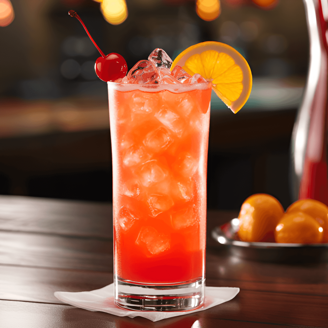 Malibu Hurricane Cocktail Recipe - The Malibu Hurricane is a sweet, fruity cocktail with a tropical twist. The coconut flavor of the Malibu rum combines perfectly with the tangy citrus juices, creating a refreshing and vibrant taste. The grenadine adds a hint of tartness, balancing out the sweetness of the other ingredients.