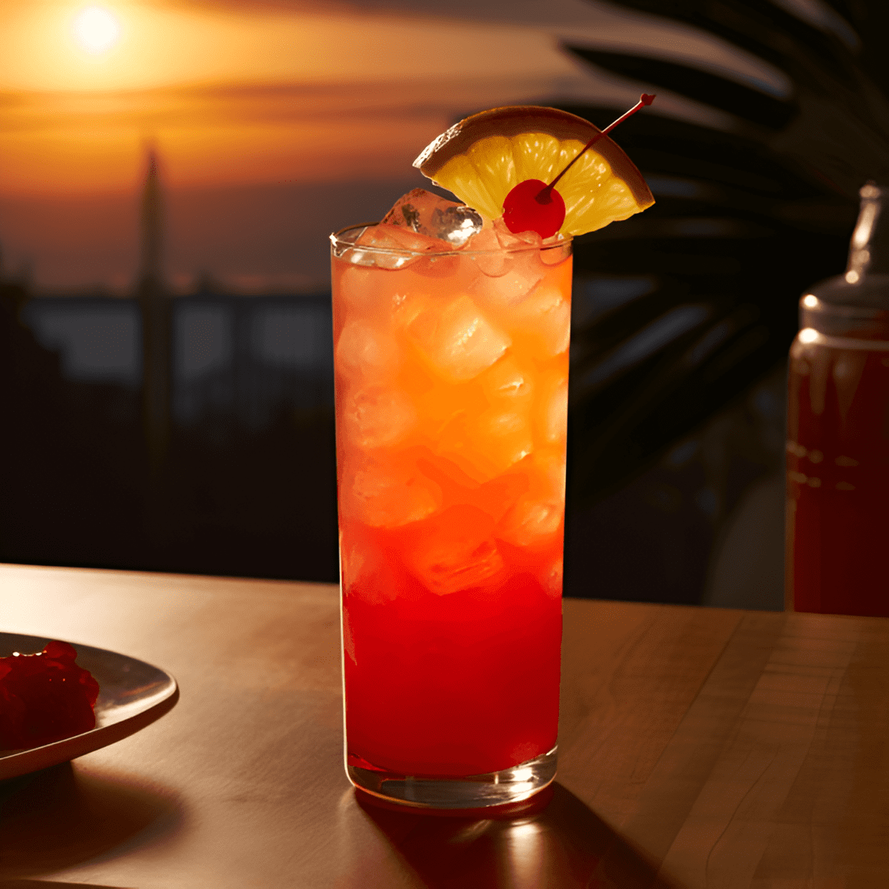 Malibu Sunrise Cocktail Recipe - The Malibu Sunrise is a sweet, fruity cocktail with a strong coconut flavor from the Malibu rum. The tropical taste is complemented by the tartness of the pineapple juice and the sweetness of the grenadine, creating a balanced and refreshing drink.