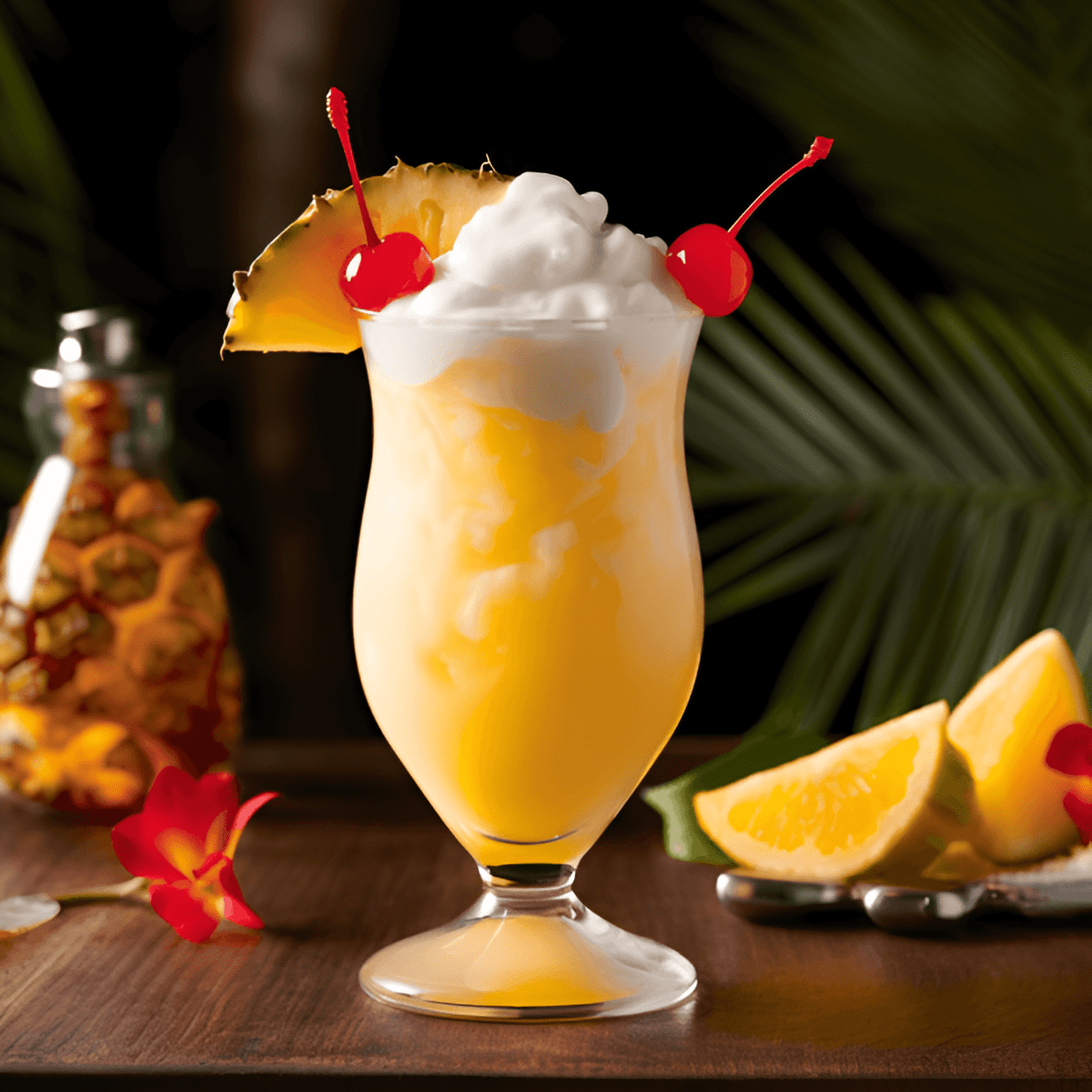 Mango Piña Colada Cocktail Recipe - The Mango Piña Colada is a sweet, creamy, and tropical cocktail. The mango adds a layer of sweetness and tartness, while the coconut cream and pineapple juice give it a creamy and tangy taste. The rum adds a subtle kick, making it a well-balanced and refreshing cocktail.