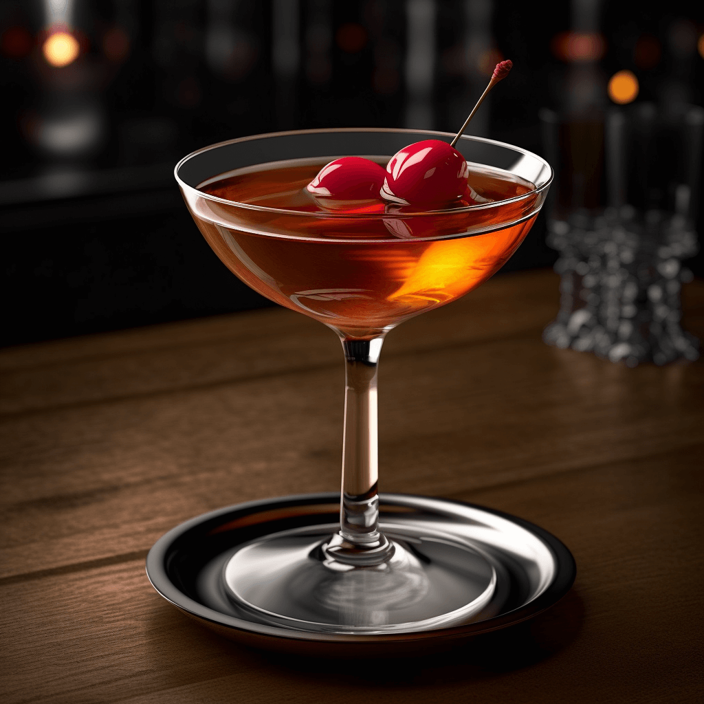 The Manhattan cocktail is a well-balanced blend of sweet, bitter, and strong flavors. The sweetness comes from the vermouth, while the bitterness is derived from the aromatic bitters. The whiskey provides a robust and full-bodied taste, making the drink a perfect choice for those who enjoy a strong and complex cocktail.