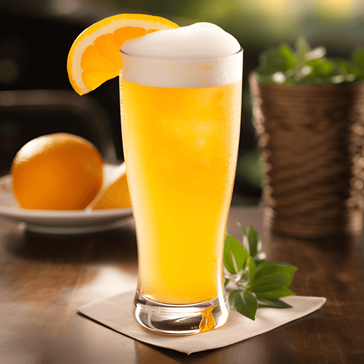 Manmosa Cóctel Receta - El Manmosa es un cóctel refrescante y de cuerpo completo con una fuerte base de cerveza. El jugo de naranja añade una nota dulce y cítrica que equilibra la amargura de la cerveza. Es una bebida robusta y contundente con un final suave.