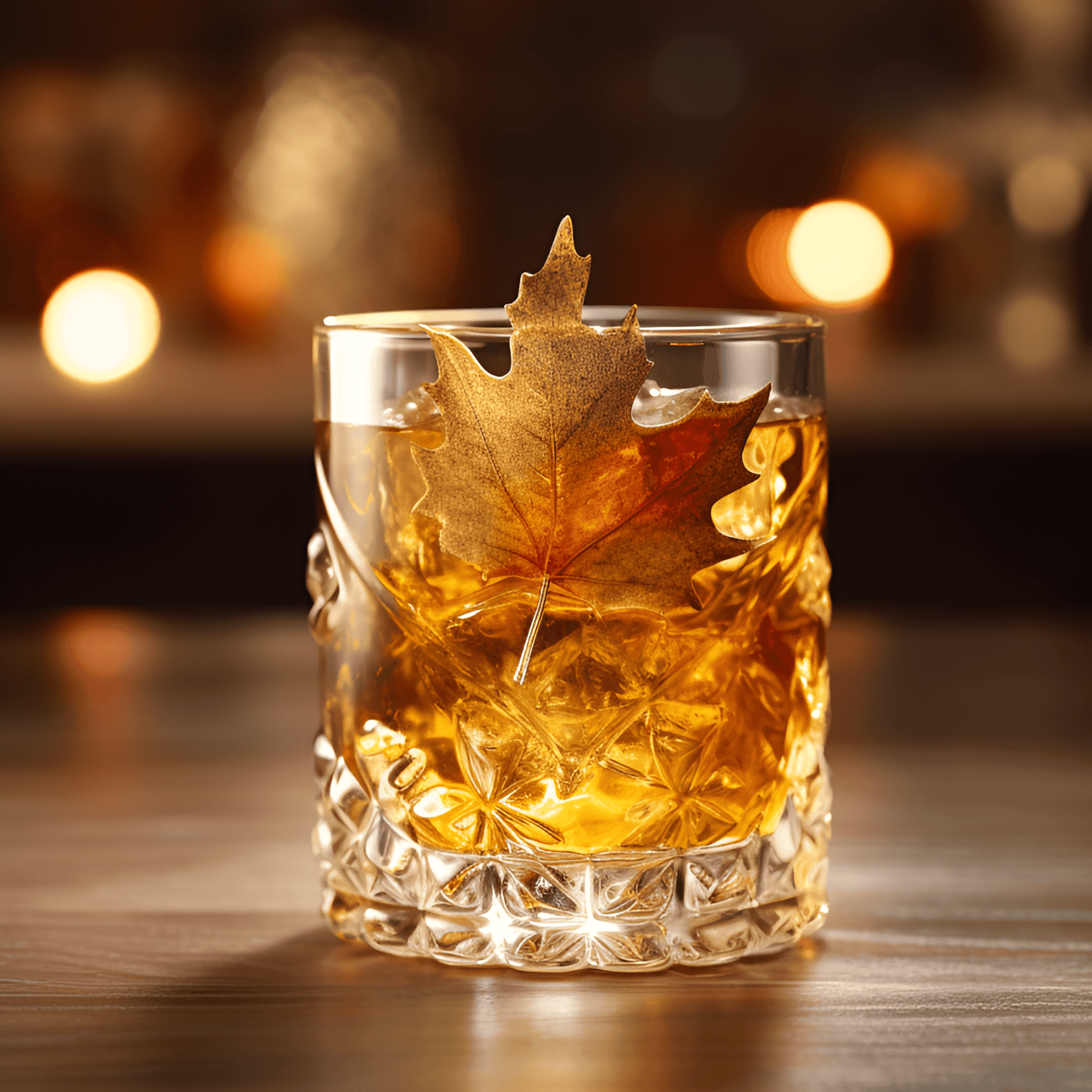 Maple Leaf Cóctel Receta - El cóctel Maple Leaf es una mezcla bien equilibrada de sabores dulces, ácidos y fuertes. El whisky proporciona una base robusta y cálida, mientras que el jarabe de arce agrega una dulzura rica. El jugo de limón aporta una acidez refrescante y el sabor general es suave y satisfactorio.