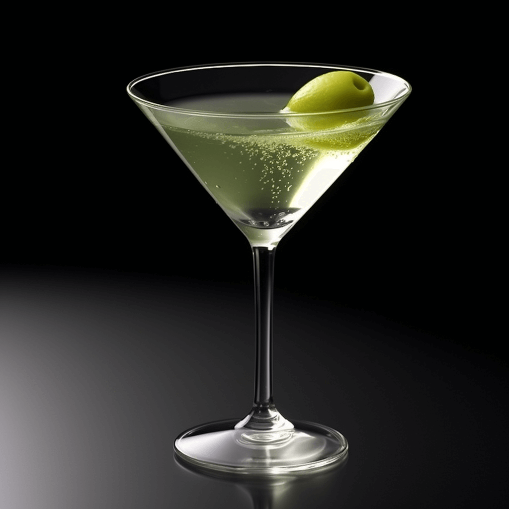 El Martini tiene un sabor crujiente, limpio y ligeramente herbal. Es un cóctel fuerte y sofisticado con un toque de amargura del vermut.