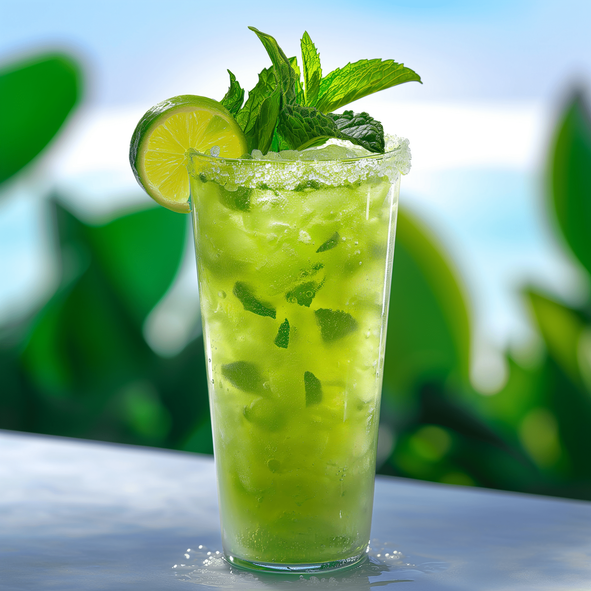 Mastiha Mojito Cocktail Recipe - The Mastiha Mojito offers a refreshing and aromatic experience, with a unique balance of sweet, herbaceous, and slightly resinous flavors. The Mastiha liqueur provides a smooth, slightly piney sweetness, while the mint and lime add a zesty freshness. The rum underlines the cocktail with a subtle warmth, making it an invigorating and complex drink.