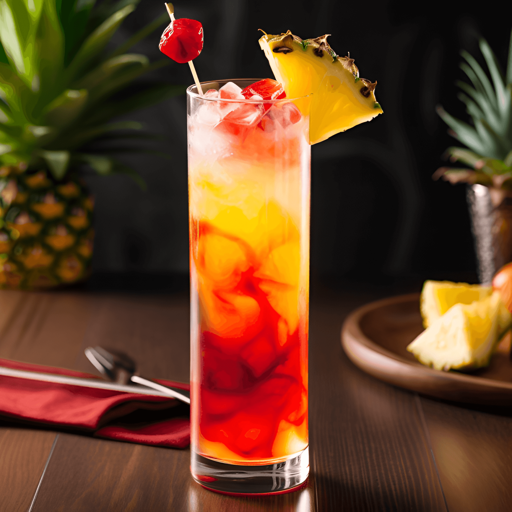 Maui Cocktail Recipe - The Maui cocktail is a sweet, fruity, and refreshing drink with a hint of tartness. The combination of pineapple, orange, and cranberry juices creates a well-balanced and tropical flavor profile, while the coconut rum adds a smooth and creamy finish.