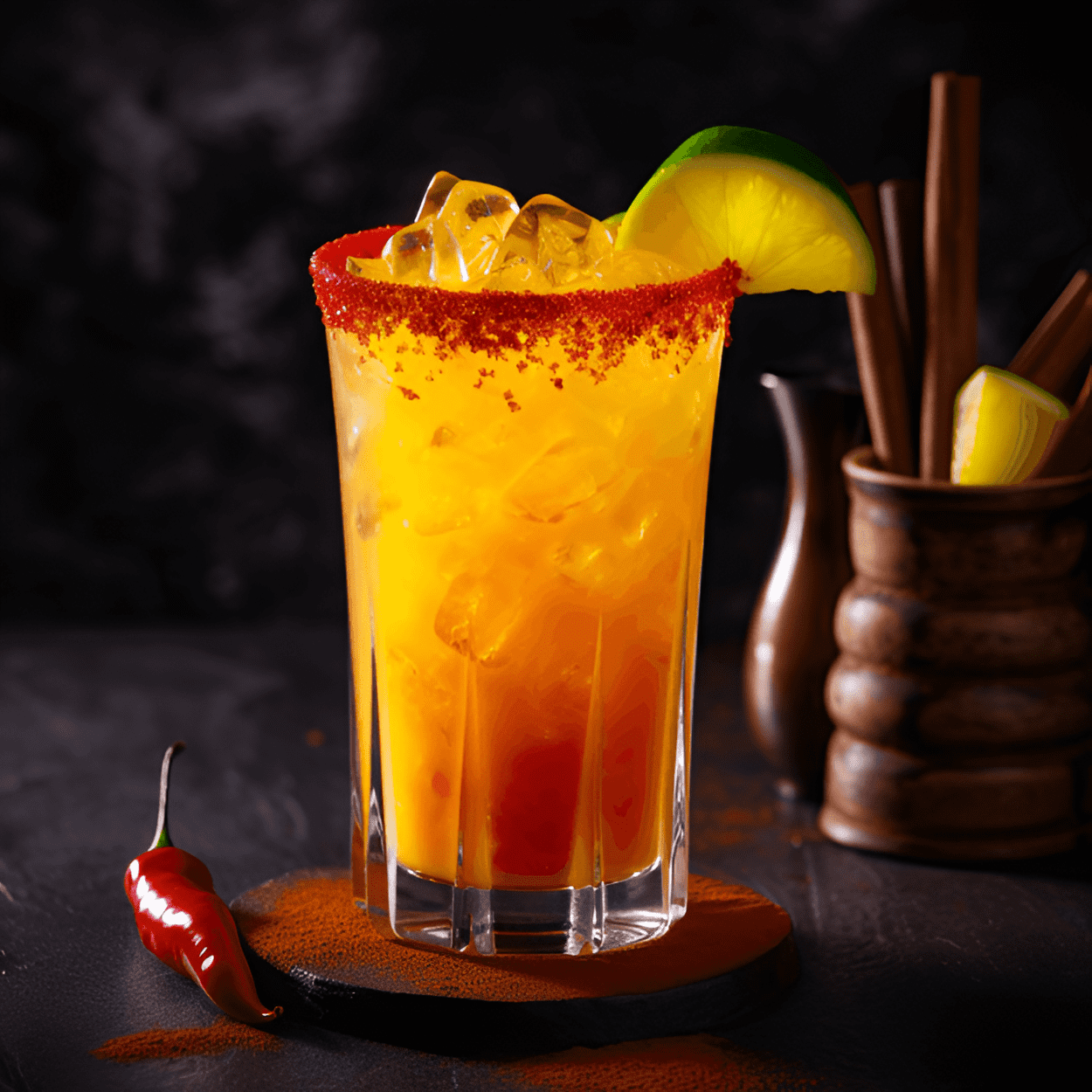 Mexican Lollipop Cocktail Recipe - The Mexican Lollipop is a tantalizing blend of sweet and spicy. The sweetness of the pineapple juice and grenadine is perfectly balanced by the heat of the chili powder and tequila. It's a bold, vibrant, and exciting cocktail that leaves a lingering spicy aftertaste.