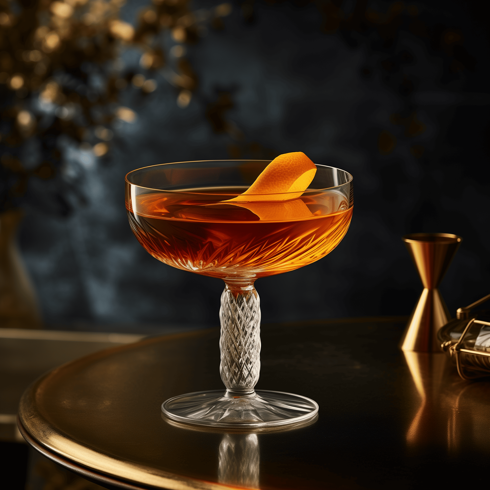 Midnight Dash Cocktail Recipe - The Midnight Dash has a robust and complex taste. It's a harmonious blend of sweet, bitter, and smoky flavors with a velvety texture. The herbal notes from the vermouth complement the smokiness of the whiskey, while the bitters add depth.