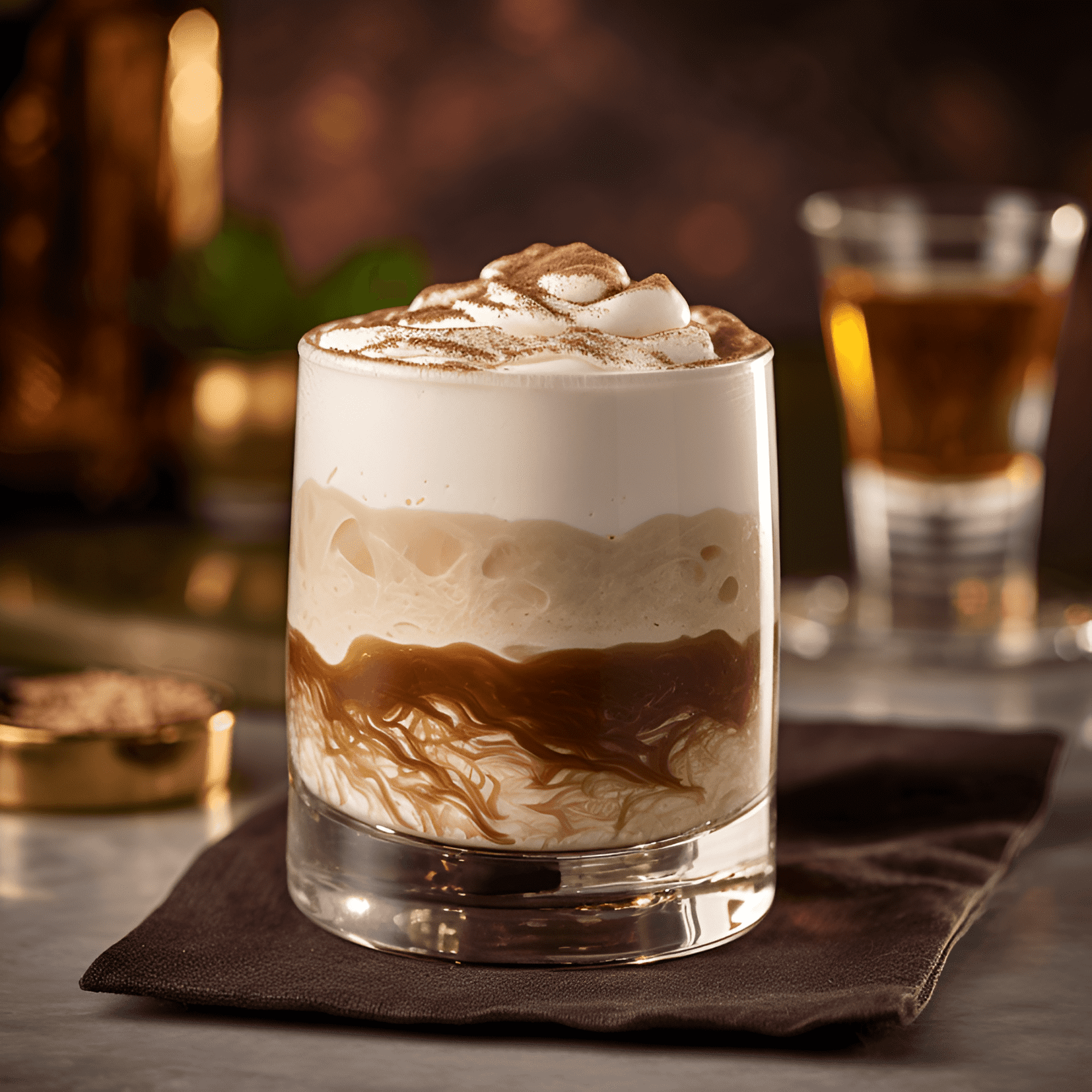 Nutty Irishman Cocktail Recipe - The Nutty Irishman is a creamy, sweet, and rich cocktail with a smooth, velvety texture. The combination of Irish cream and hazelnut liqueur creates a delightful nutty flavor, while the whipped cream adds a luxurious, indulgent finish.