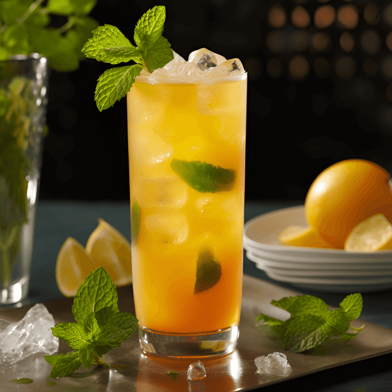 The Papaya Passion is a sweet and slightly tangy cocktail with a strong fruity flavor. The sweetness of the papaya is balanced by the tartness of the lime, while the rum adds a warm, smooth finish.