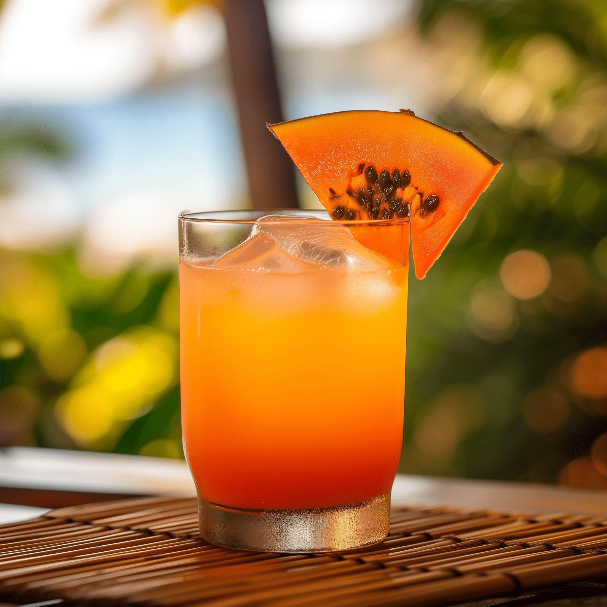 Papaya Smash Cocktail Recipe - The Papaya Smash is a delightful blend of sweet and tangy flavors with a hint of bitterness from the Aperol. The ripe papaya lends a lush, tropical sweetness that is perfectly complemented by the rich, oaky notes of the añejo tequila. The lime and orange juices add a refreshing citrus zing, making it a well-rounded and invigorating cocktail.