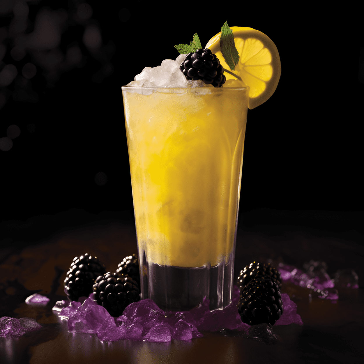 Passion Fruit Bramble Cocktail Recipe - The Passion Fruit Bramble is a delightful mix of sweet, sour, and slightly bitter flavors. The sweetness of the passion fruit and simple syrup is balanced by the tartness of the lemon juice, while the gin adds a subtle bitterness that complements the fruitiness of the cocktail. It's a refreshing and invigorating drink that leaves a pleasant aftertaste.