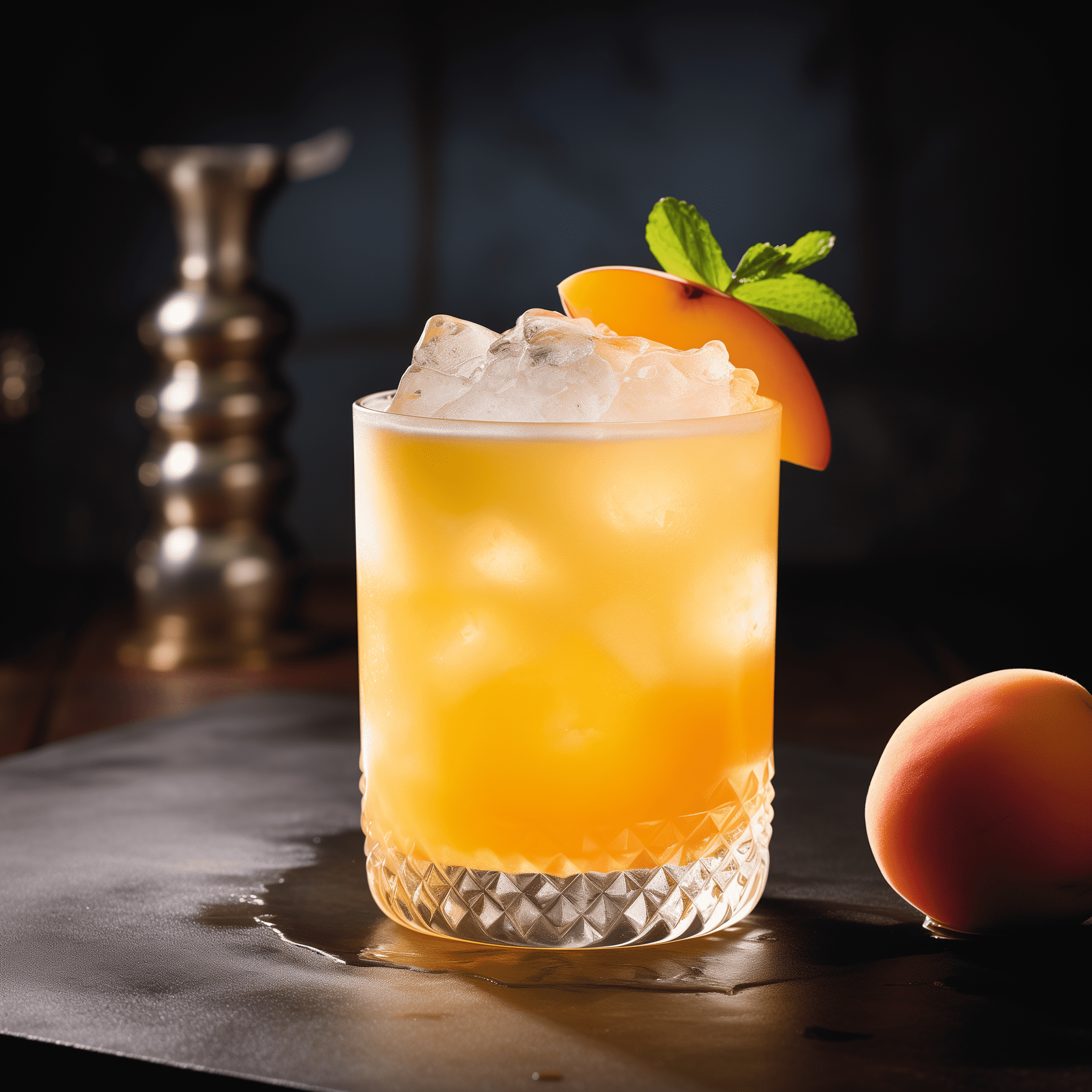 Peach Bomb Cocktail Recipe - The Peach Bomb cocktail is a sweet, fruity, and vibrant concoction. The peach schnapps provides a sugary peach flavor that is complemented by the vanilla and oak notes of the whiskey. The energy drink adds a tartness and a carbonated zing, making the drink refreshing and invigorating.