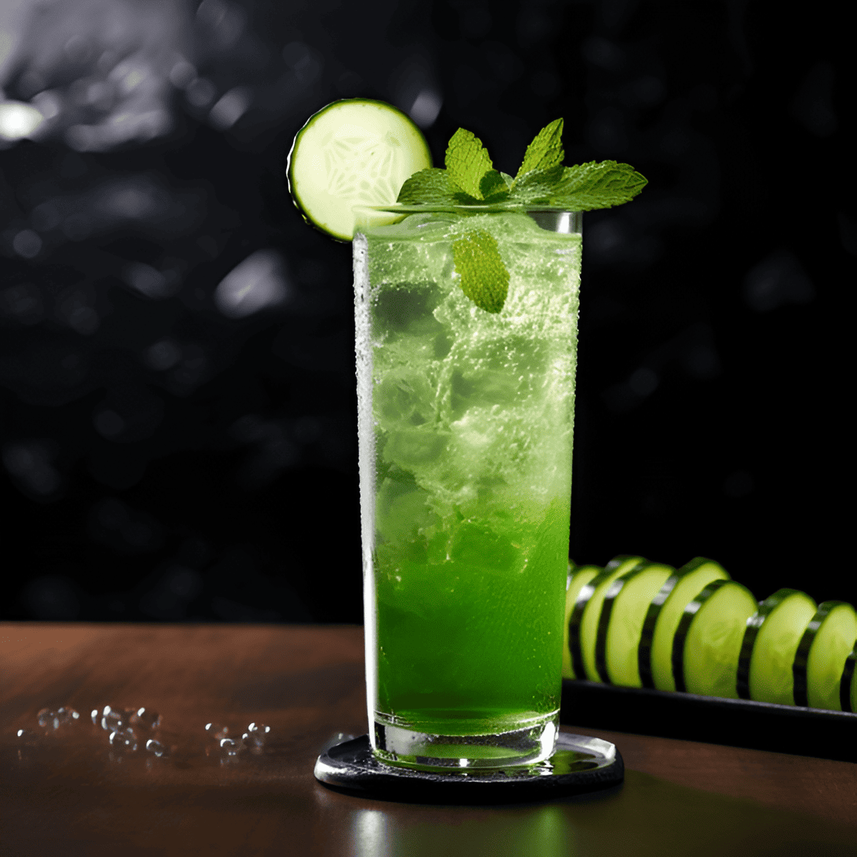Pepino's Revenge Cocktail Recipe - The Pepino's Revenge is a refreshing, light, and crisp cocktail. It has a dominant cucumber taste, with a hint of lime and a subtle kick from the jalapeno. The tequila adds a depth of flavor, making it a well-rounded and balanced drink.