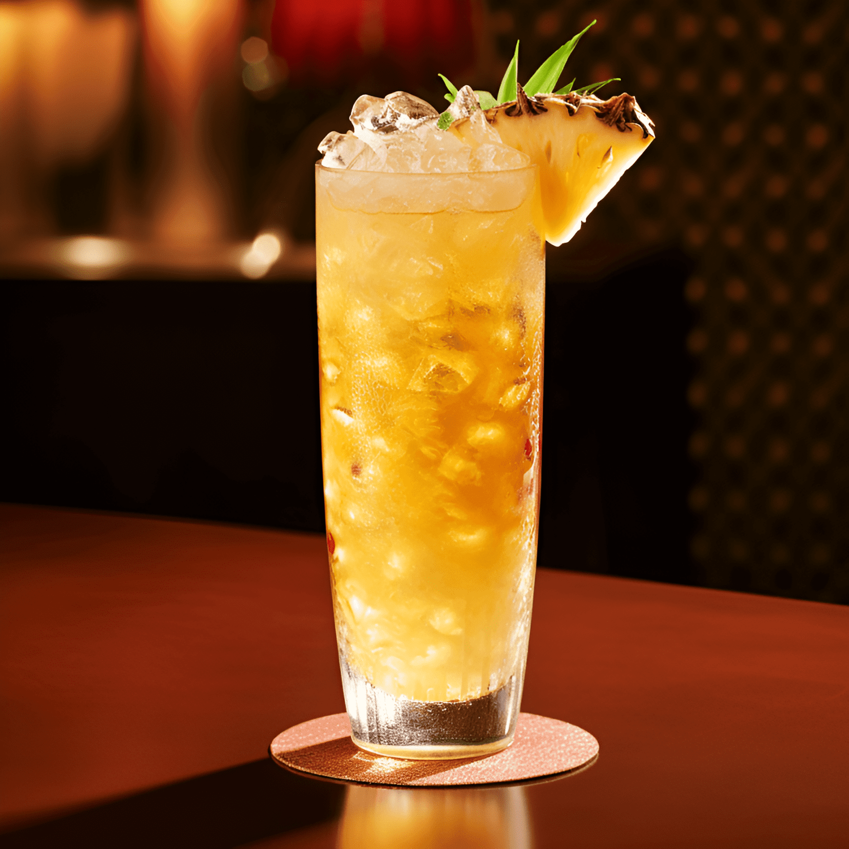 Pineapple Fizz Cocktail Recipe - The Pineapple Fizz is a delightful combination of sweet, sour, and slightly bitter flavors. The pineapple juice adds a tropical sweetness, while the lemon juice provides a tangy and refreshing balance. The gin adds a subtle herbal bitterness, and the club soda gives the cocktail a light, effervescent finish.