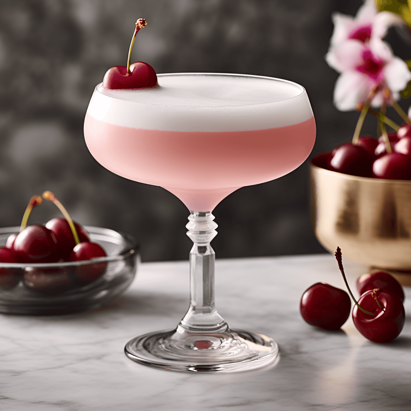 The Pink Lady has a delicate, fruity, and slightly sweet taste with a hint of tartness. The gin provides a subtle, herbal undertone, while the grenadine and egg white create a smooth, velvety texture.