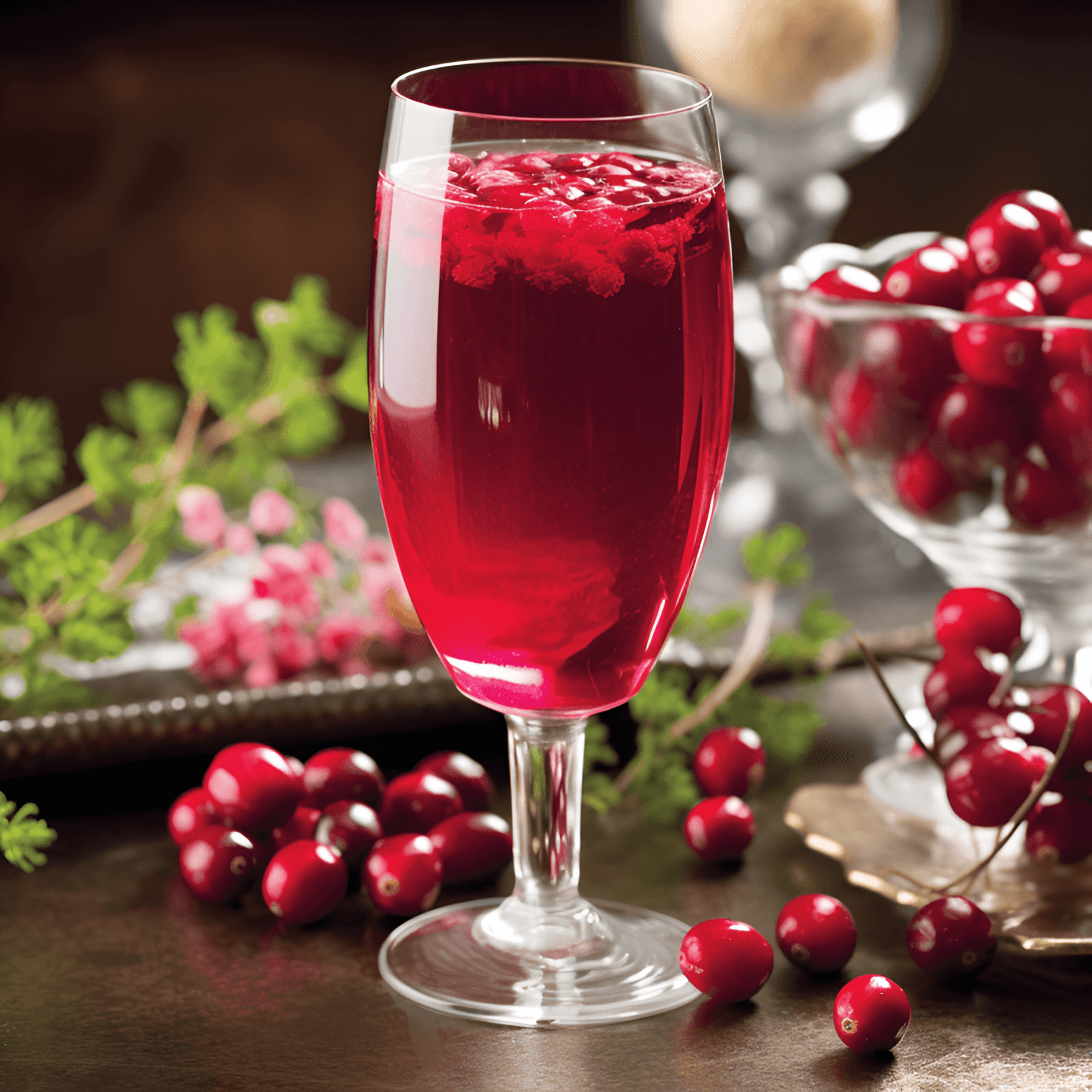 The Poinsettia cocktail has a light, refreshing, and slightly sweet taste. The combination of cranberry juice, orange liqueur, and champagne creates a delightful balance of fruity and bubbly flavors, with a hint of tartness from the cranberry juice.