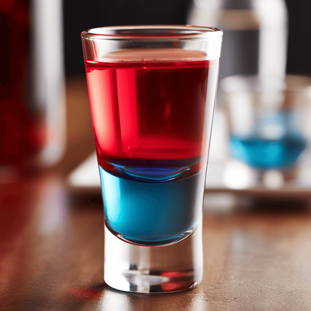 Le shot Pornstar a un goût fruité, sucré et légèrement acidulé. La combinaison de Curaçao Bleu et de la liqueur de framboise Sour Puss crée un profil de saveur unique et rafraîchissant, parfait pour ceux qui apprécient un shot plus ludique et amusant.