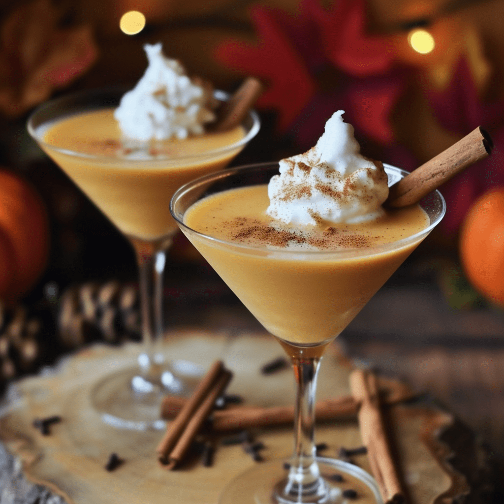 Pumpkin Pie Martini Cocktail Recipe - The Pumpkin Pie Martini is a creamy and sweet concoction with a warm spice profile. It has the richness of pumpkin puree, the smoothness of vanilla vodka, and the depth of aged rum. The maple syrup adds a touch of autumn sweetness, while the pumpkin pie spice provides a comforting blend of cinnamon, nutmeg, and clove notes.