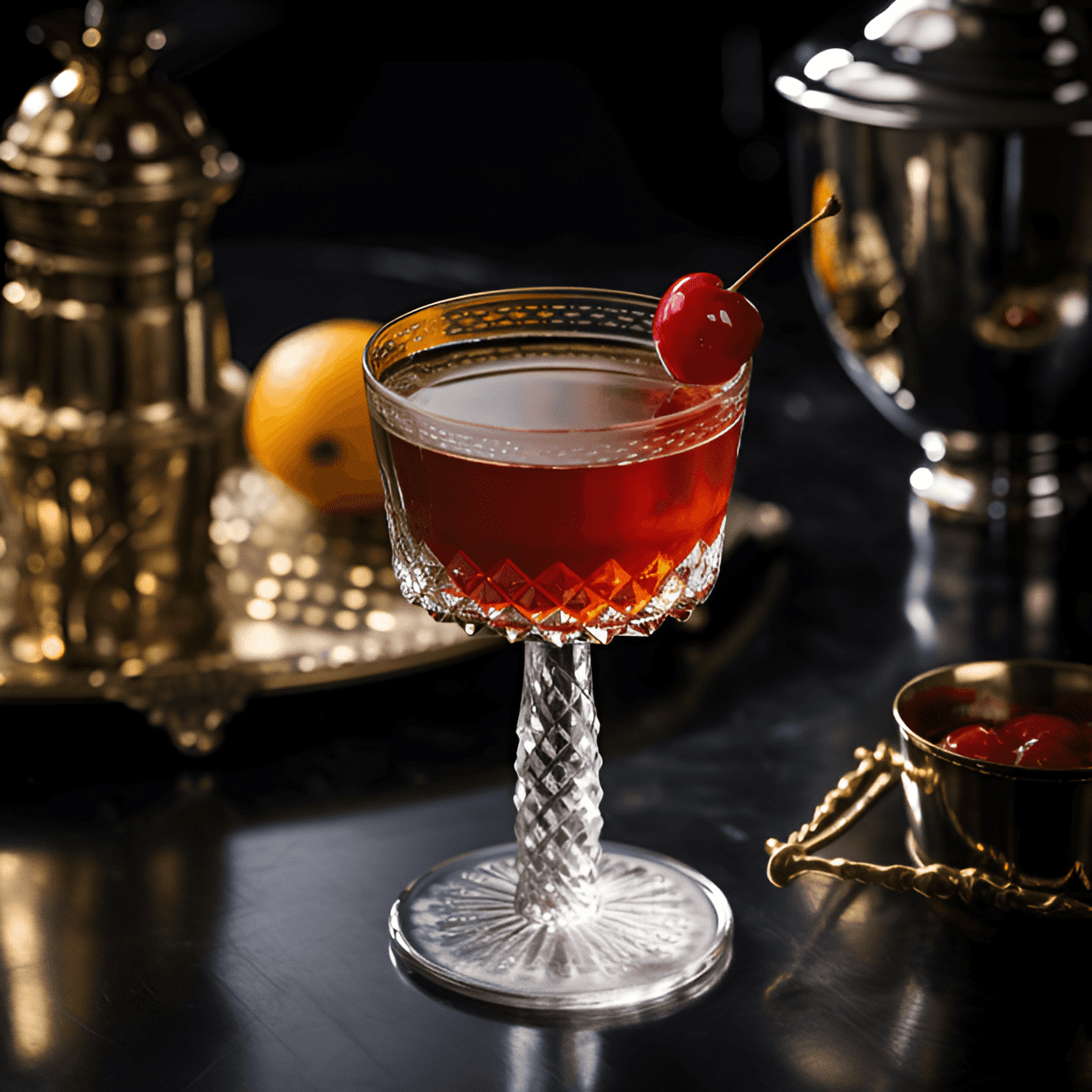 Queen Anne Cocktail Recipe - The Queen Anne cocktail offers a harmonious balance of flavors, with a slightly sweet and fruity taste, complemented by a hint of bitterness from the vermouth. The overall taste is smooth, rich, and velvety, with a subtle warmth from the whiskey.
