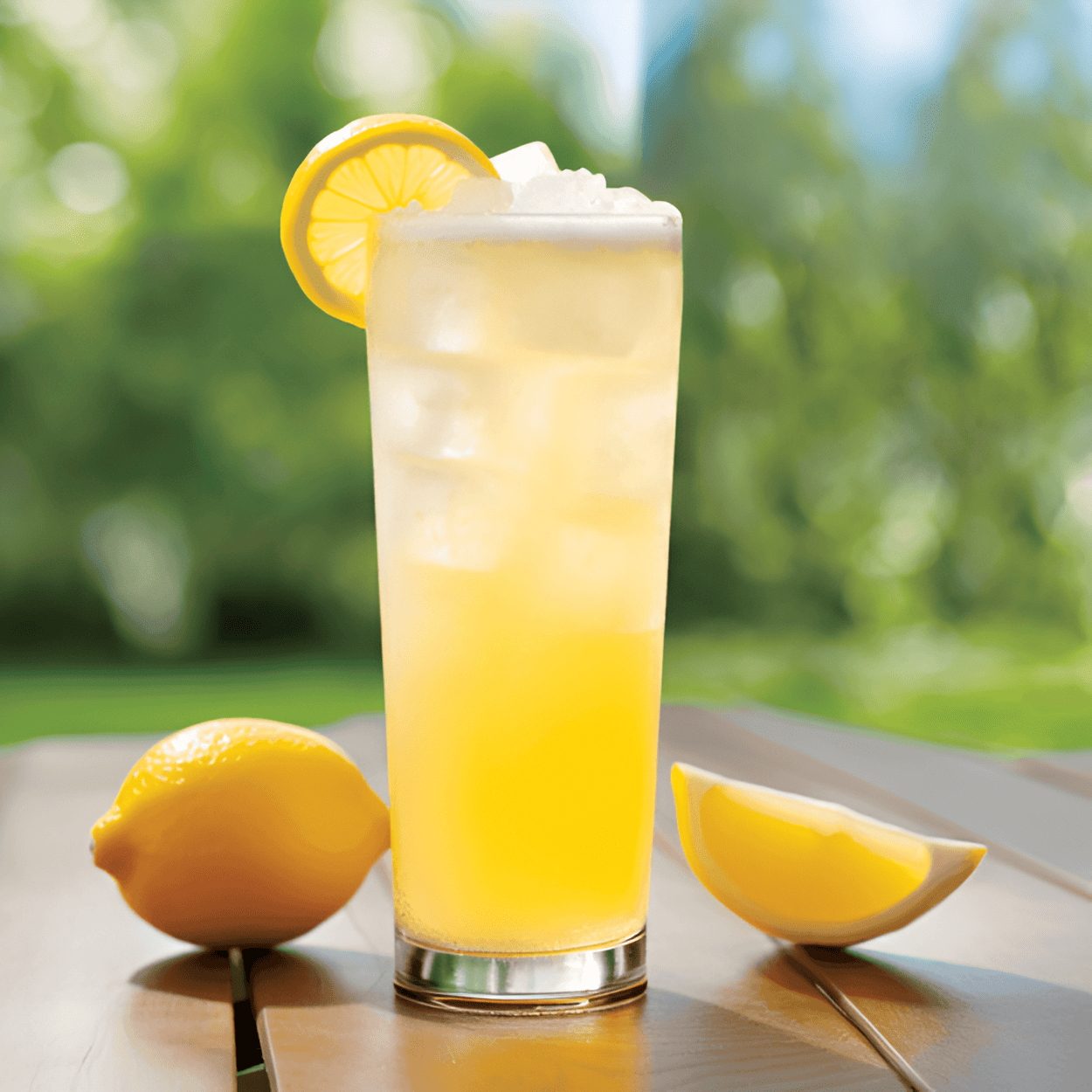 The Radler has a light, refreshing taste. It's a bit sweet from the lemon soda, with a slight bitterness from the beer. The citrus notes from the lemon make it tangy and zesty, while the carbonation gives it a nice fizz.
