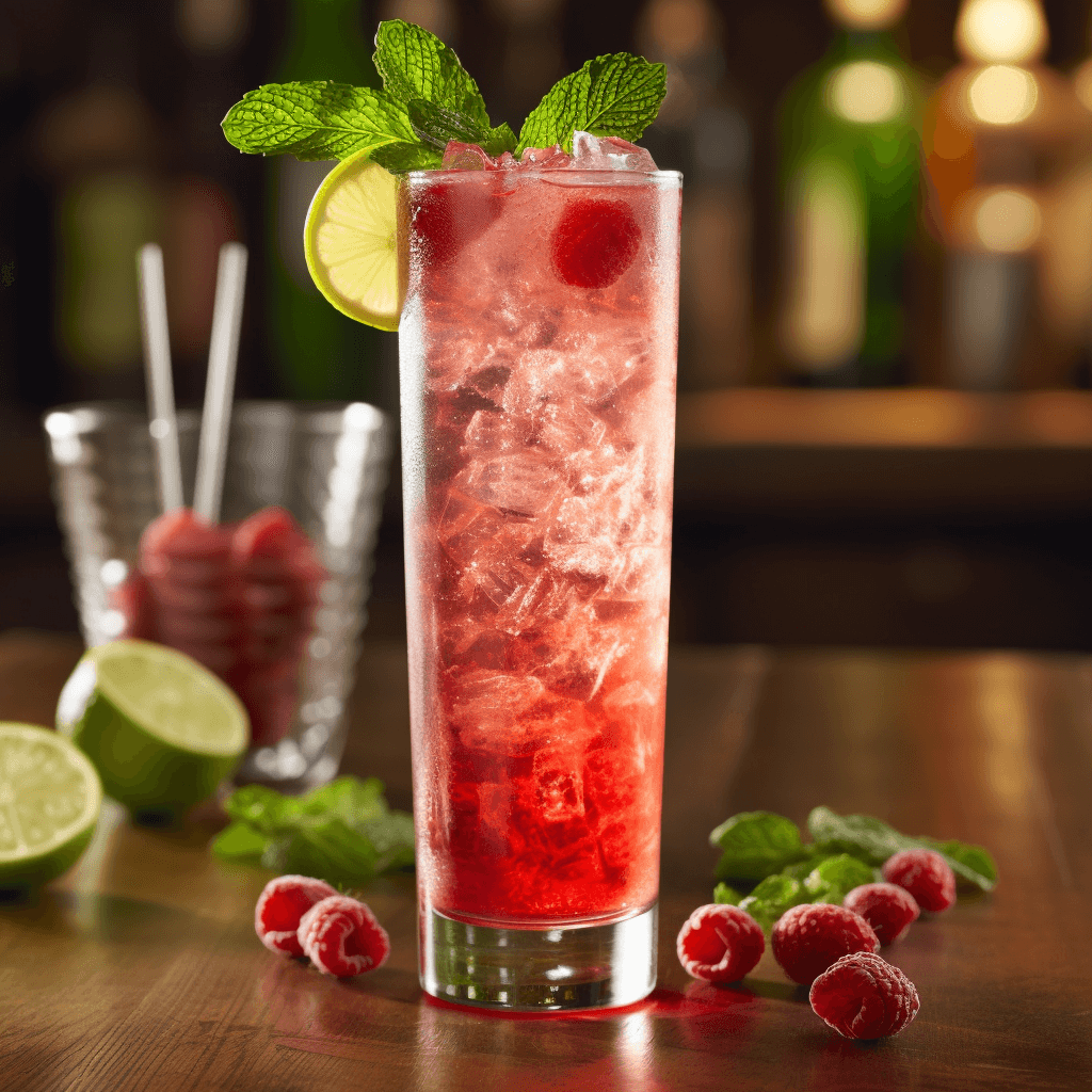 Raspberry Mojito Cocktail Recipe - The Raspberry Mojito has a delightful balance of sweet, tart, and refreshing flavors. The raspberries add a fruity sweetness, while the lime and mint provide a zesty, cooling sensation. The rum adds a subtle warmth and depth to the drink.
