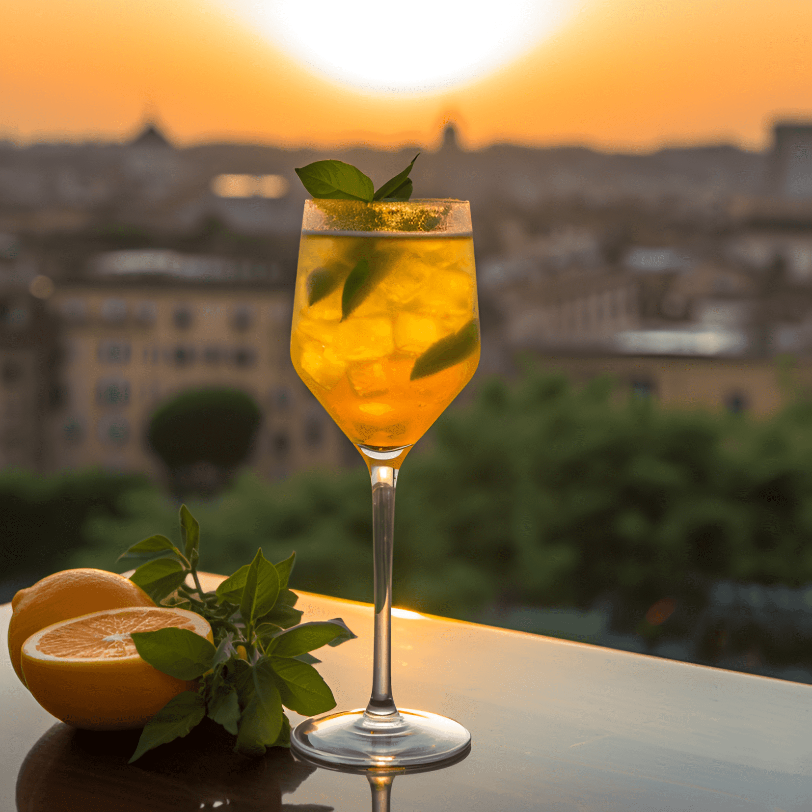 Rome with a View Cocktail Recipe - Rome with a View has a bright, citrusy, and slightly bitter taste. It is a well-balanced cocktail with a refreshing and crisp finish. The combination of Aperol, lime, and mint gives it a zesty and invigorating flavor, while the Prosecco adds a touch of sweetness and effervescence.