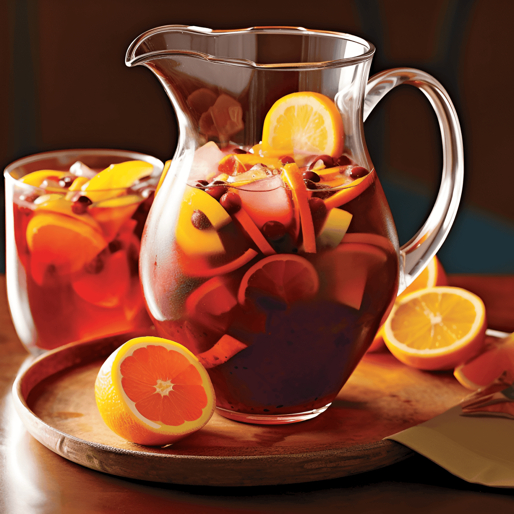 Sangria is a fruity, refreshing, and slightly sweet cocktail with a hint of tartness from the citrus fruits. It is well-balanced, with the wine and fruit flavors complementing each other perfectly.