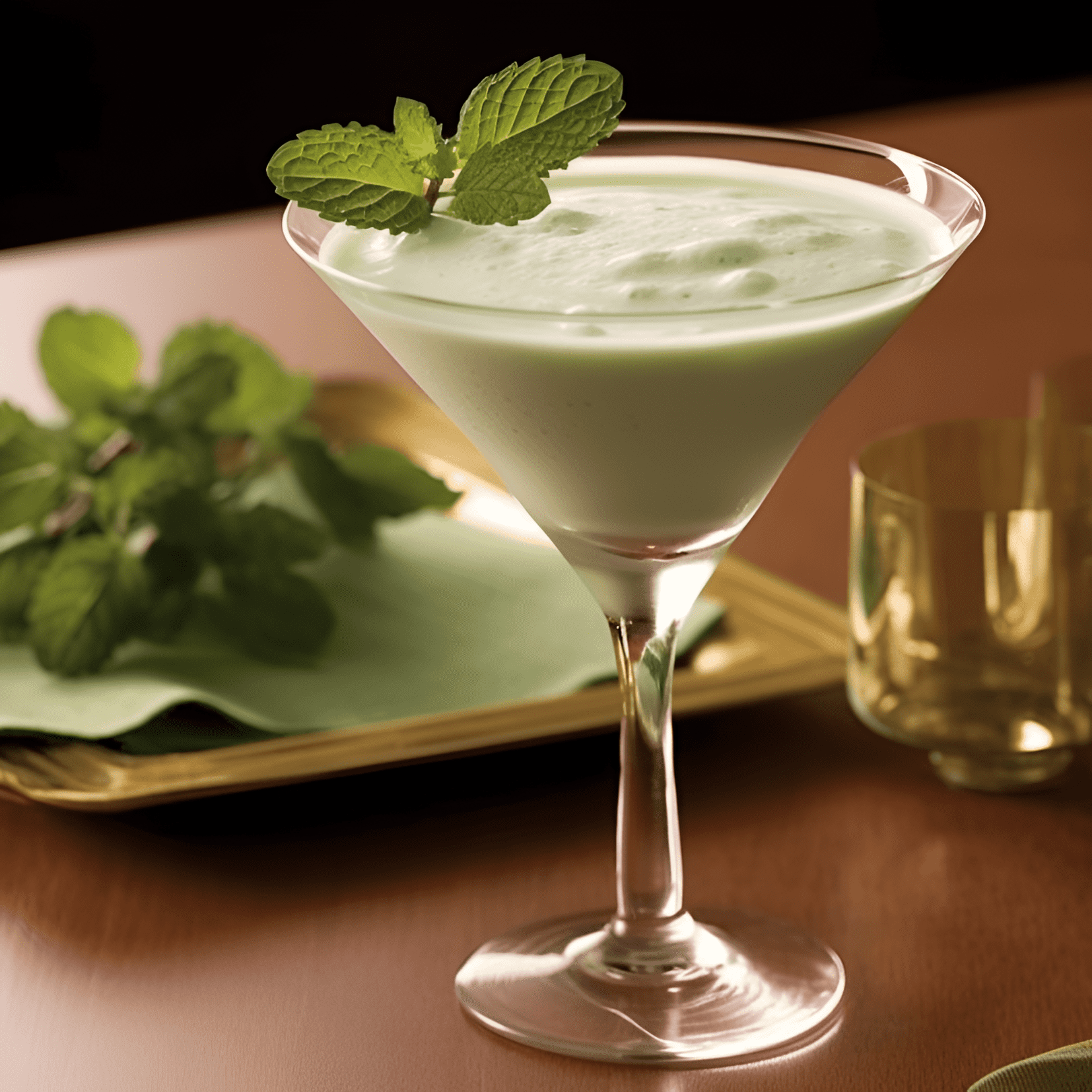 El cóctel Shamrock es una deliciosa mezcla de sabores dulces, agrios y cremosos. La combinación de whiskey irlandés, crema de menta verde y crema fresca crea un sabor suave y rico con un toque de frescura a menta.