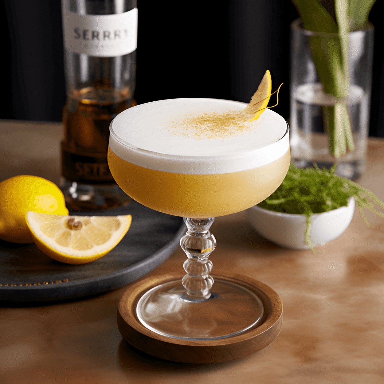 Sherry Sour Cocktail Recipe - The Sherry Sour is a well-balanced cocktail with a combination of sweet, sour, and slightly nutty flavors. The sherry provides a rich and complex base, while the lemon juice adds a refreshing tartness. The simple syrup brings a touch of sweetness to balance the sour notes, resulting in a smooth and satisfying drink.