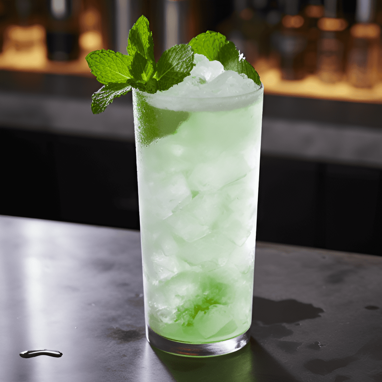 The Snake In The Grass cocktail is a delightful mix of sweet, sour, and herbaceous flavors. The gin provides a strong, juniper-forward base, while the lemon juice adds a tangy sourness. The simple syrup balances out the sourness with a touch of sweetness, and the mint leaves lend a refreshing, herbaceous note.