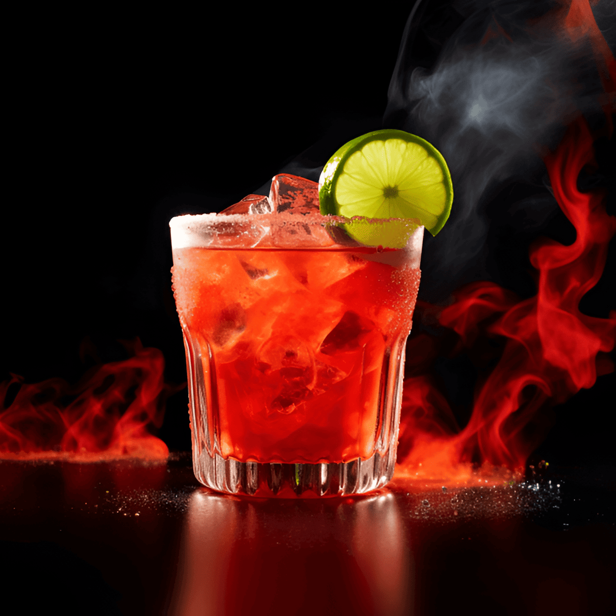The Snake Venom cocktail is a strong, fiery, and robust drink. It has a potent kick that hits you right from the first sip. The taste is a complex blend of sweet, sour, and spicy notes, with a strong alcoholic punch that lingers on the palate.