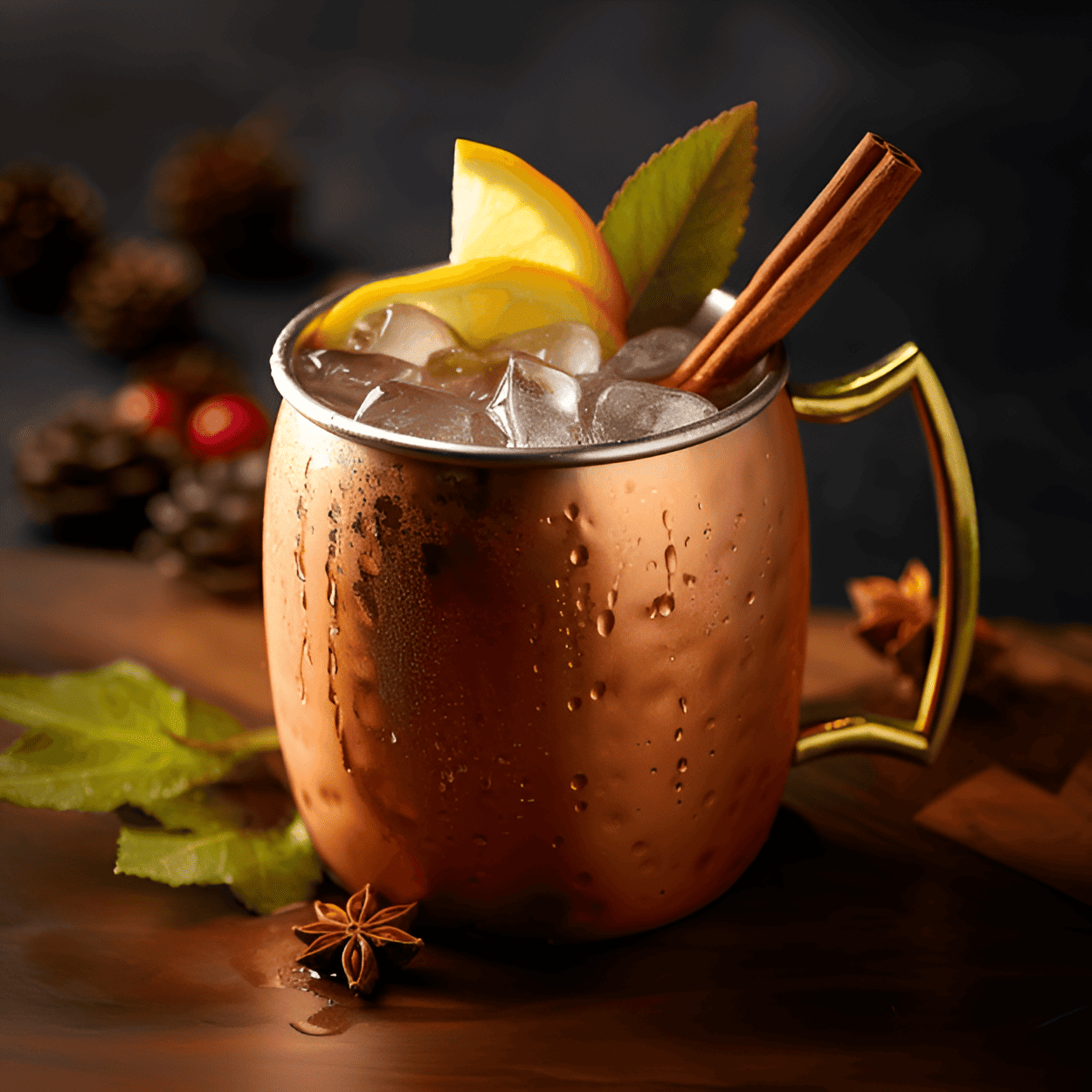 Spiced Apple Mule Cocktail Recipe - The Spiced Apple Mule is a harmonious blend of sweet, spicy, and tangy. The sweetness of the apple juice is balanced by the fiery kick of ginger beer and the warmth of cinnamon. The vodka adds a smooth, strong undertone.