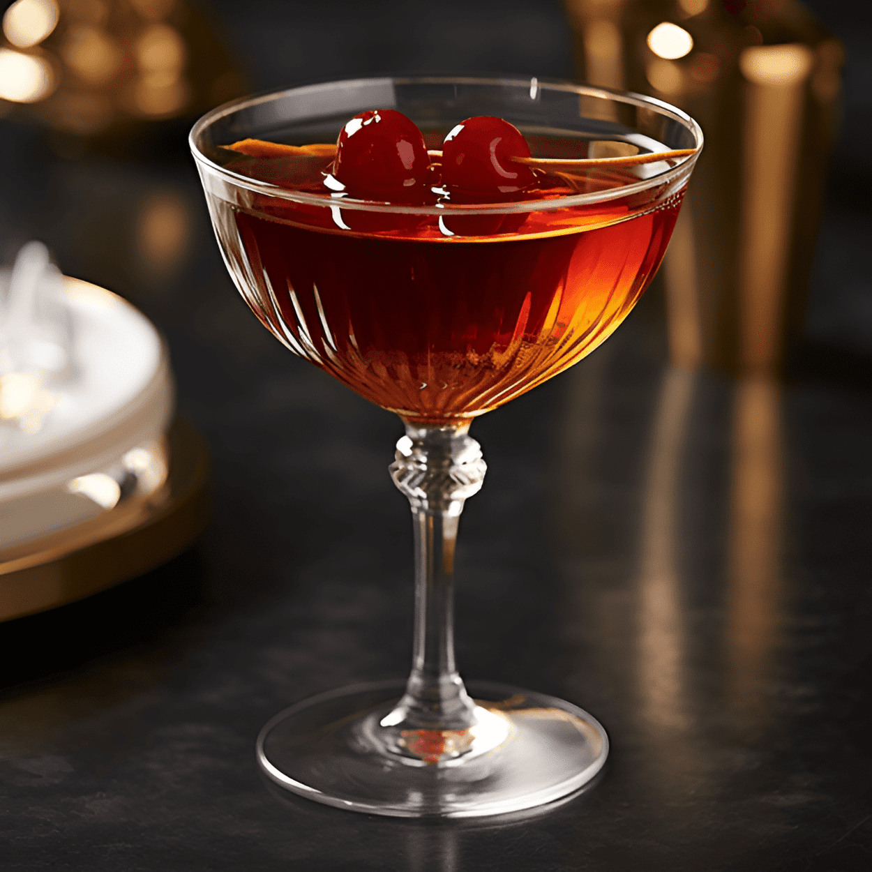 Spiced Manhattan Cocktail Recipe - The Spiced Manhattan is a robust and full-bodied cocktail. It's sweet, yet balanced with a spicy kick from the addition of spiced rum. The vermouth adds a subtle bitterness, while the cherry garnish provides a hint of tartness. It's a complex, layered drink that leaves a warm, lingering finish.