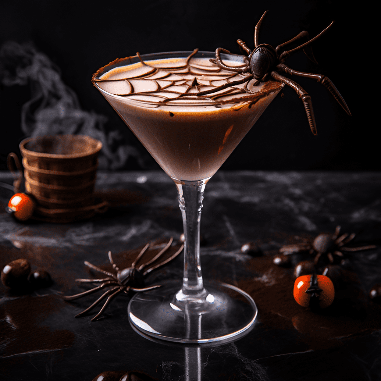 Spider Bite Martini Cocktail Recipe - The Spider Bite Martini is a sweet and creamy cocktail. The vodka provides a strong base, while the creme de cacao adds a rich chocolate flavor. The cream smooths out the cocktail, giving it a velvety texture that's easy on the palate.