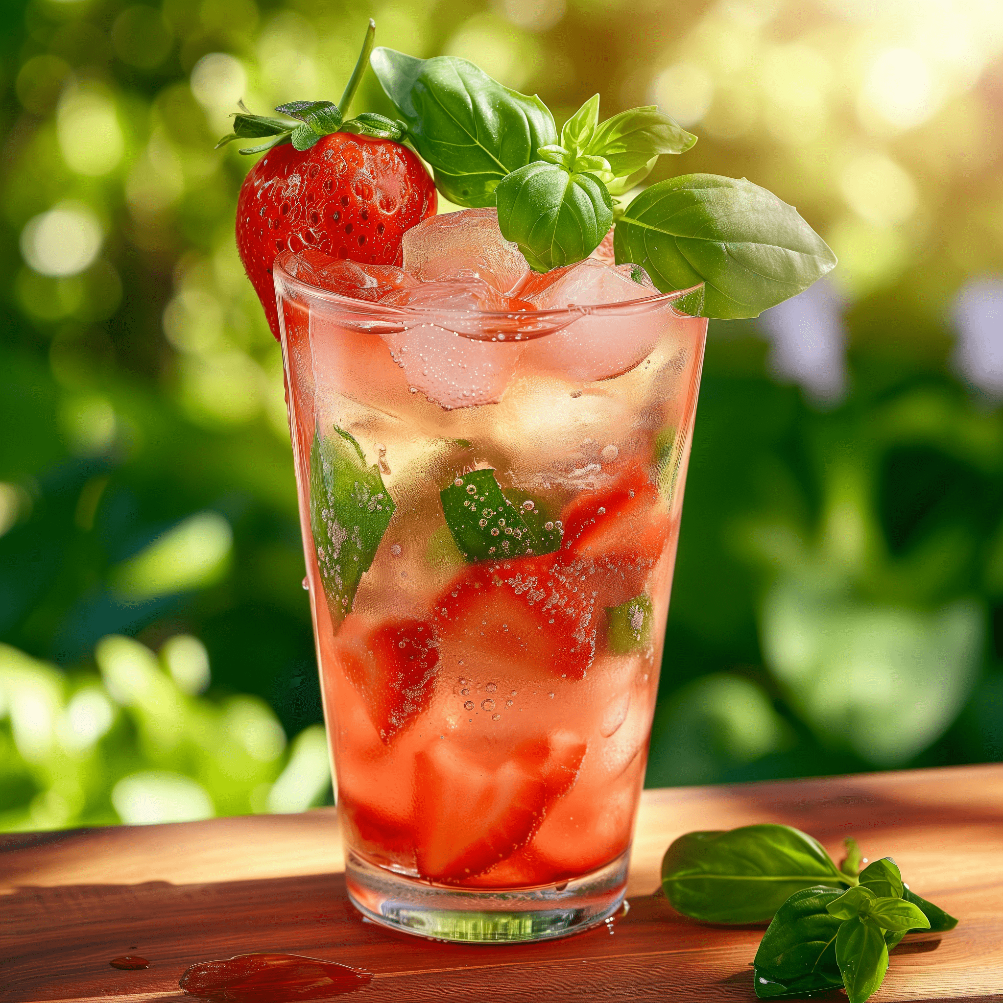 Strawberry Basil Mocktail Recipe - This mocktail offers a delightful balance of sweet and tangy flavors, with the ripe strawberries providing a juicy, fruity base complemented by the subtle peppery hint of fresh basil. The addition of lemon juice adds a zesty kick, while the simple syrup rounds out the drink with a touch of sweetness.
