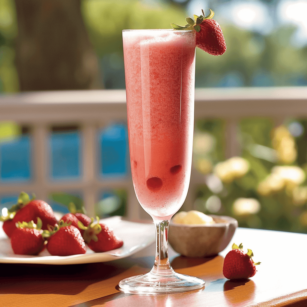 Strawberry Bellini Cocktail Recipe - The Strawberry Bellini has a sweet, fruity, and slightly tart taste. The fresh strawberries provide a natural sweetness, while the Prosecco adds a crisp and bubbly texture. The overall flavor is light, refreshing, and perfect for warm weather.