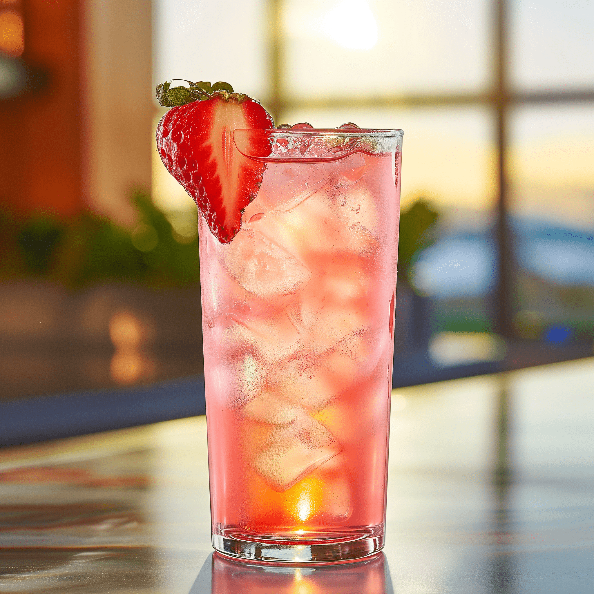 Strawberry Blonde Cocktail Recipe - The Strawberry Blonde cocktail offers a delightful blend of sweet and sour notes, with the freshness of strawberries shining through. The vodka provides a clean, crisp base, while the lemon juice adds a zesty tang. The simple syrup rounds out the drink with a touch of sweetness, and the club soda introduces a fizzy element that makes the cocktail light and refreshing.