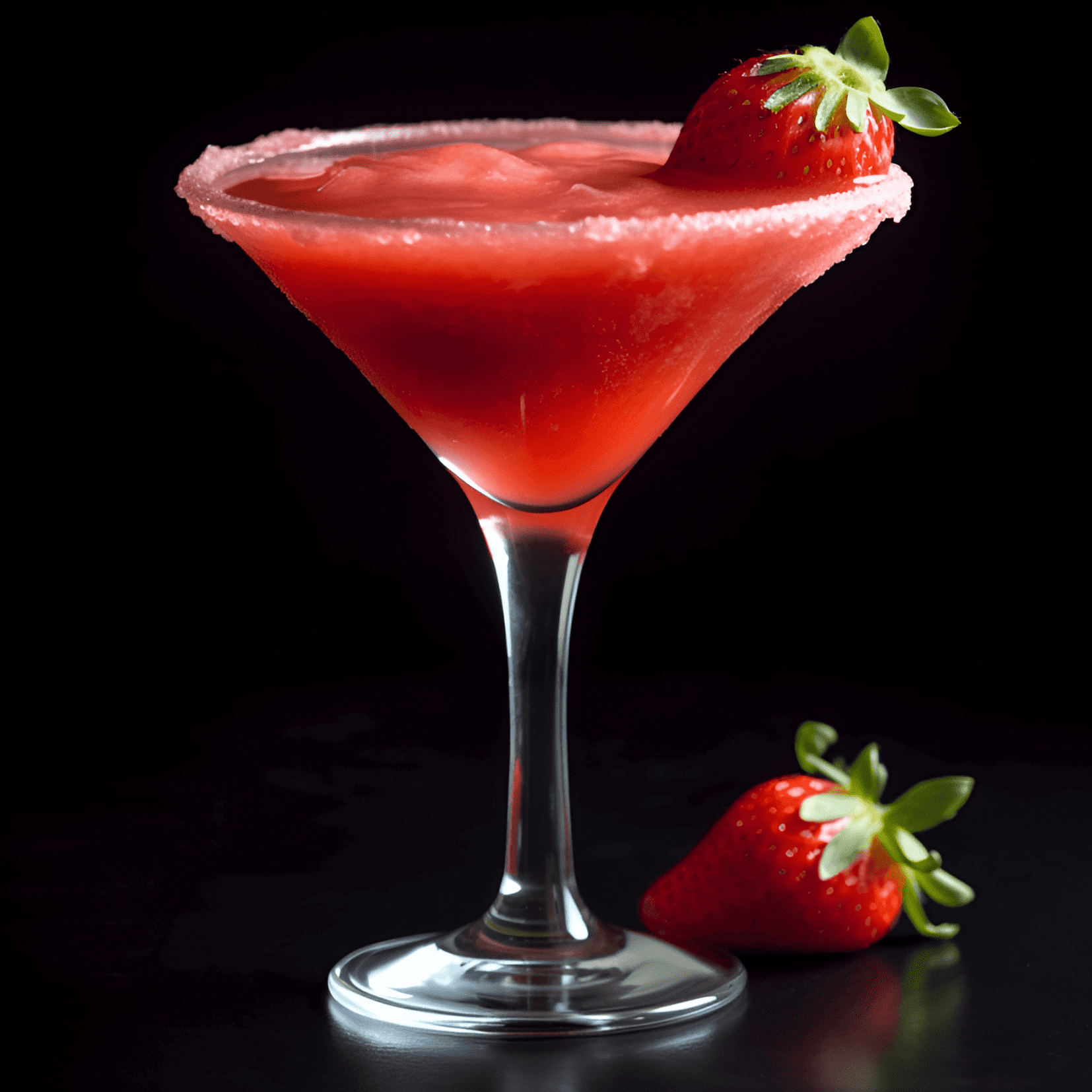 Strawberry Daiquiri Cocktail Recipe - The Strawberry Daiquiri is a sweet, fruity, and slightly tart cocktail. It has a refreshing strawberry flavor, balanced by the sourness of the lime juice and the smoothness of the rum.