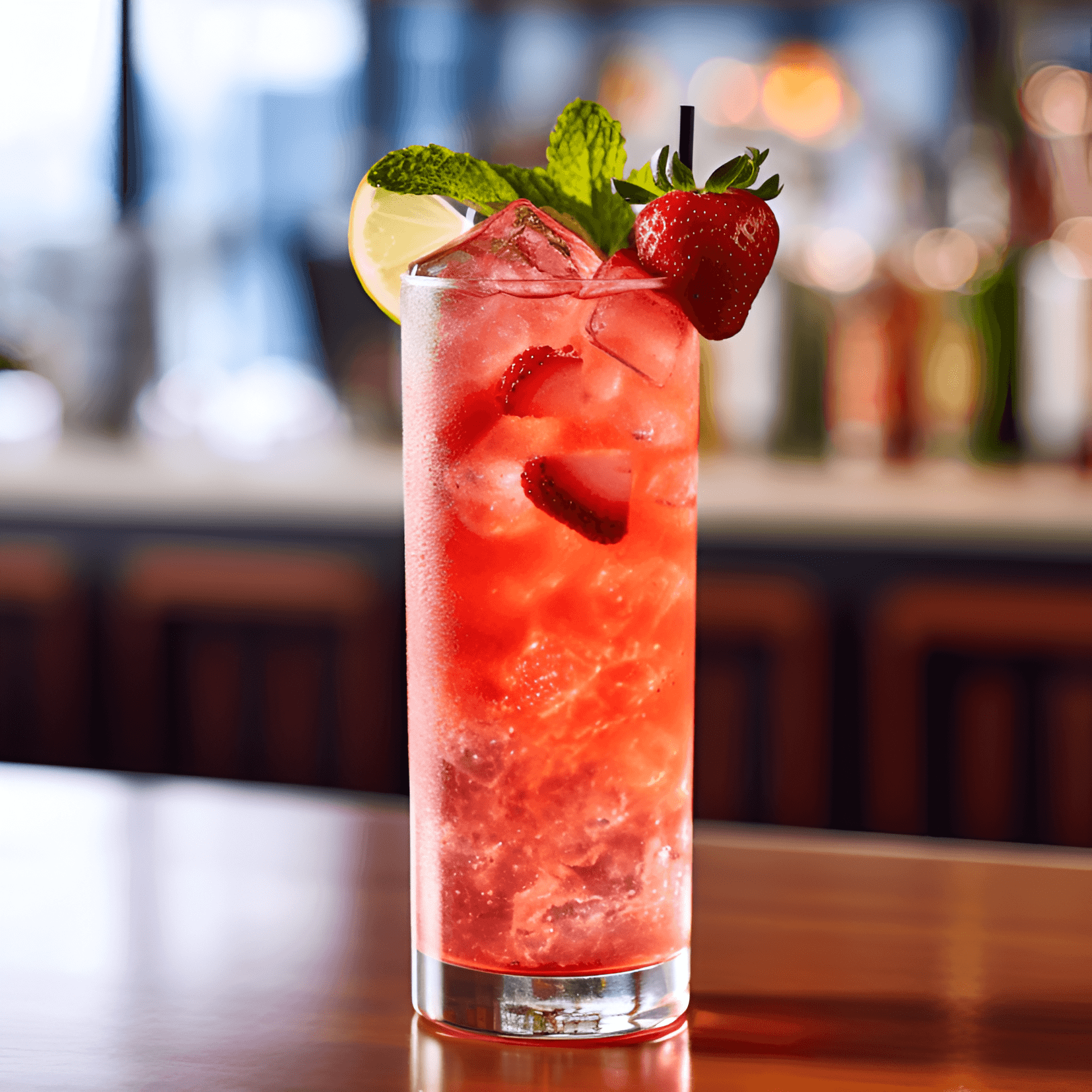Strawberry Fizz Cocktail Recipe - The Strawberry Fizz is a delightful combination of sweet, sour, and slightly tangy flavors. The fresh strawberries provide a natural sweetness, while the lemon juice adds a zesty sourness. The gin and club soda give the cocktail a light and refreshing taste, with a subtle hint of botanicals.