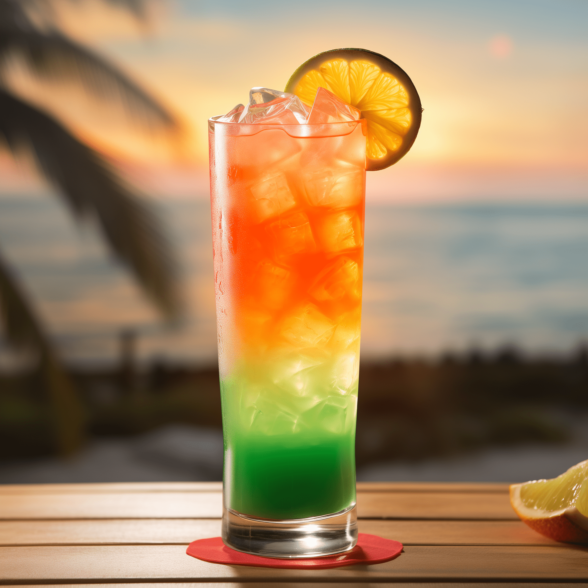 Suckerpunch Cocktail Rezept - Der Suckerpunch ist ein köstliches Potpourri aus süßen und spritzigen Aromen. Der Honig und die Fruchtliköre bilden eine zuckerhaltige Grundlage, während der Zitronensaft für einen pikanten Kick sorgt. Der Rum unterstreicht die Komposition mit einer warmen, alkoholischen Komplexität und macht sie zu einem starken, aber dennoch verspielten Getränk.