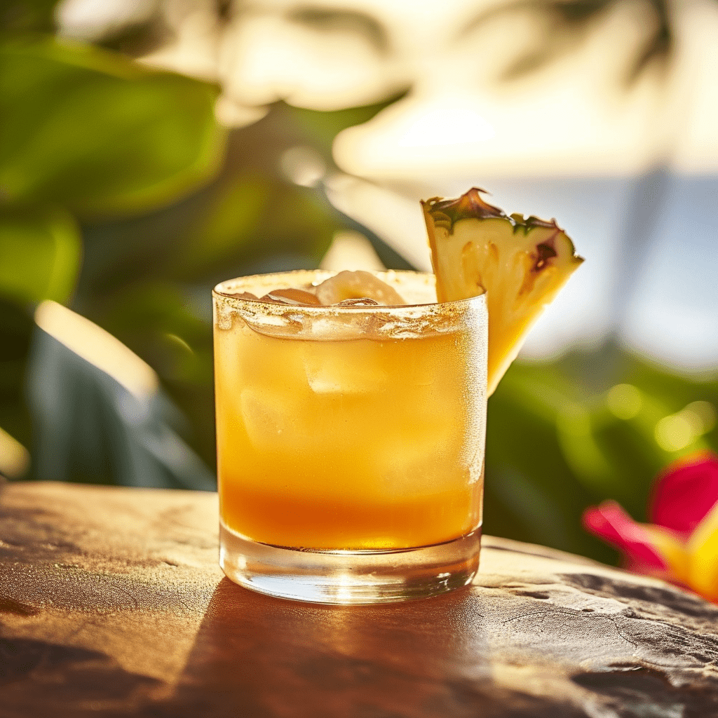 Tropicalia Cocktail Recipe - The Tropicalia offers a complex flavor profile that is at once sweet, spicy, and tangy. The cacao and coffee spiced rum provides a warm, rich base, while the banana tea adds a creamy, fruity sweetness. Fresh pineapple juice brings a bright acidity, and the lime juice offers a zesty punch. The Angostura bitters tie everything together with their herbal, slightly bitter undertones.