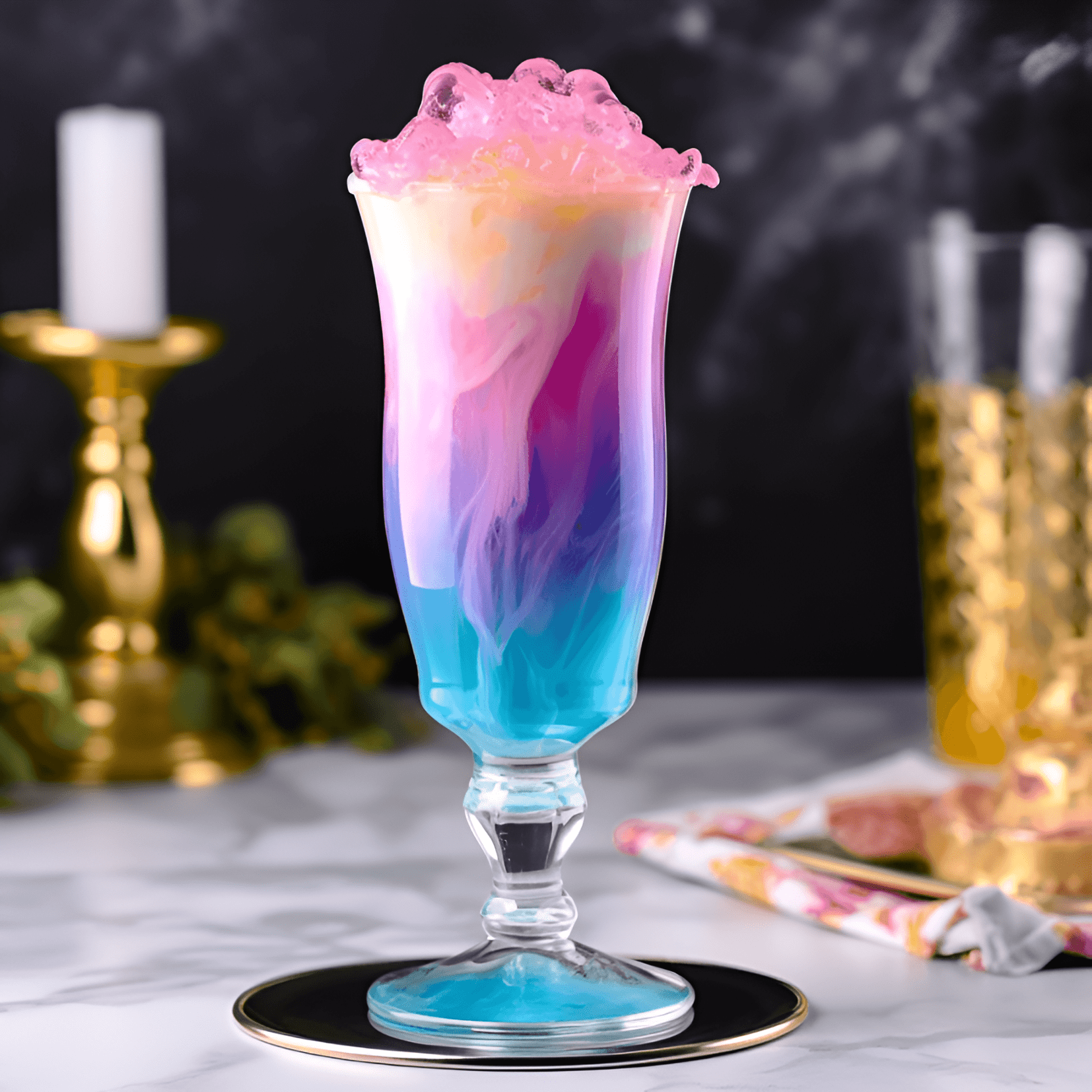 Unicorn Cocktail Recipe - The Unicorn cocktail is a delightful blend of sweet, fruity, and slightly tangy flavors. The combination of ingredients creates a refreshing and light taste, with a hint of creaminess and a touch of sparkle.