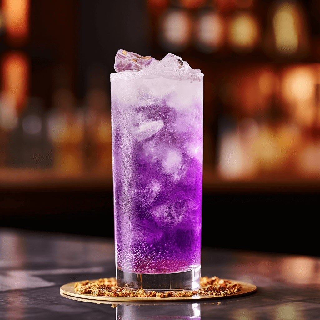 Violet Fizz Cocktail Recipe - The Violet Fizz has a delicate, floral taste with a hint of sweetness. The combination of gin, violet liqueur, and fresh lemon juice creates a refreshing, slightly tart flavor profile. The effervescence from the soda water adds a light, bubbly texture to the drink.