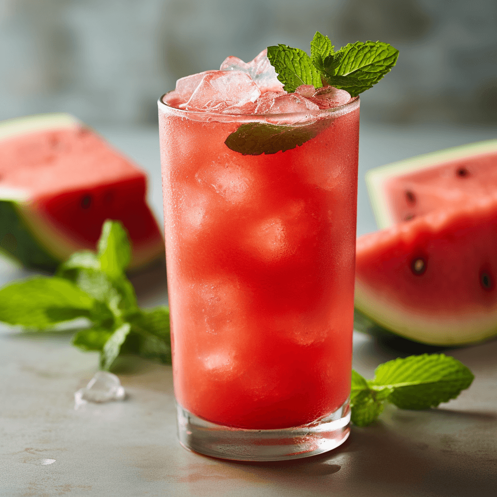Watermelon Mocktail Receta - El Watermelon Mocktail es una deliciosa mezcla de sabores dulces, ácidos y refrescantes. La dulzura natural de la sandía se equilibra perfectamente con la acidez del jugo de lima, mientras que la menta agrega un toque refrescante e vigorizante.