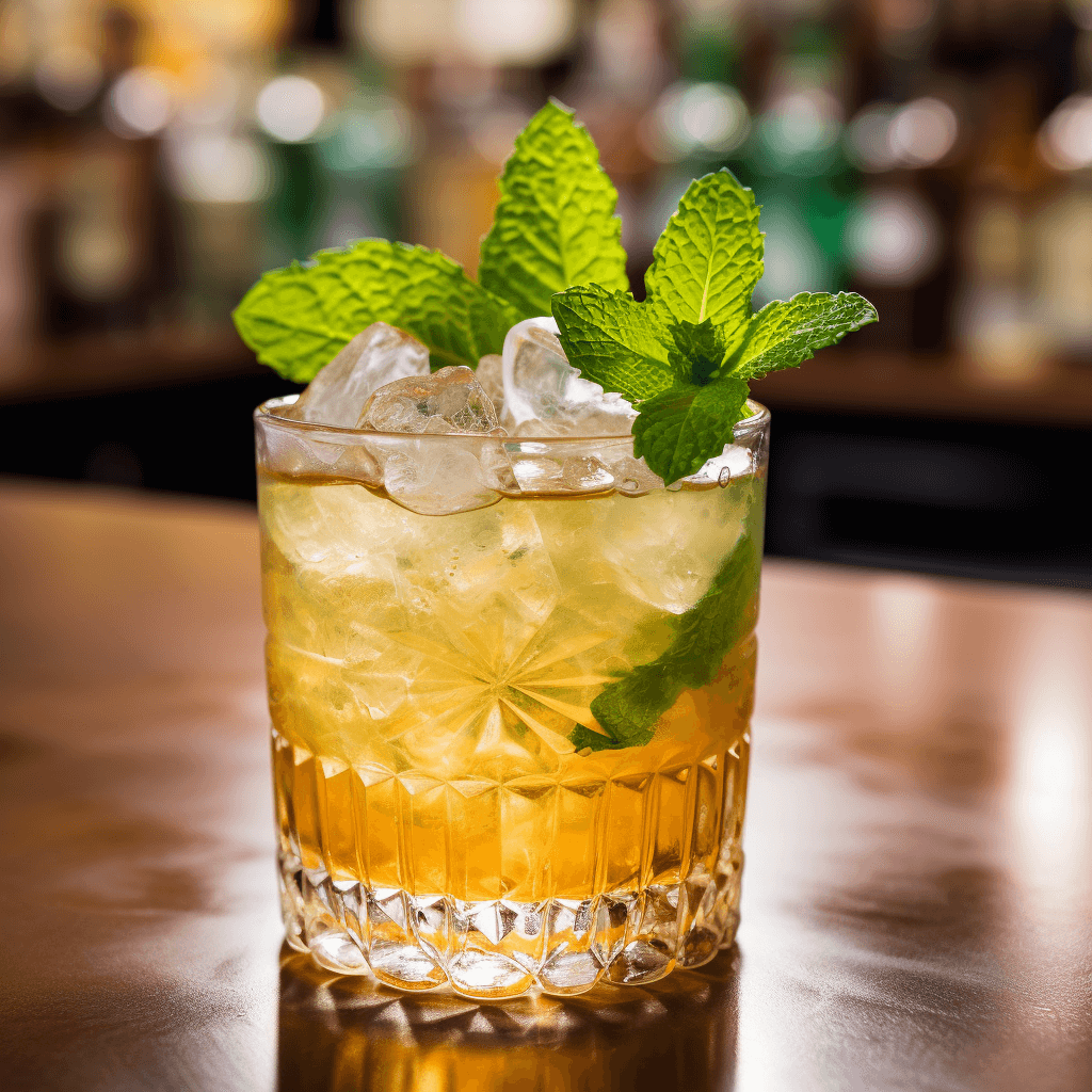 Whiskey Smash Cóctel Receta - El Whiskey Smash es un cóctel refrescante, ligeramente dulce y cítrico. Tiene un fuerte sabor a whiskey, equilibrado por la acidez del limón y el efecto refrescante de la menta fresca.